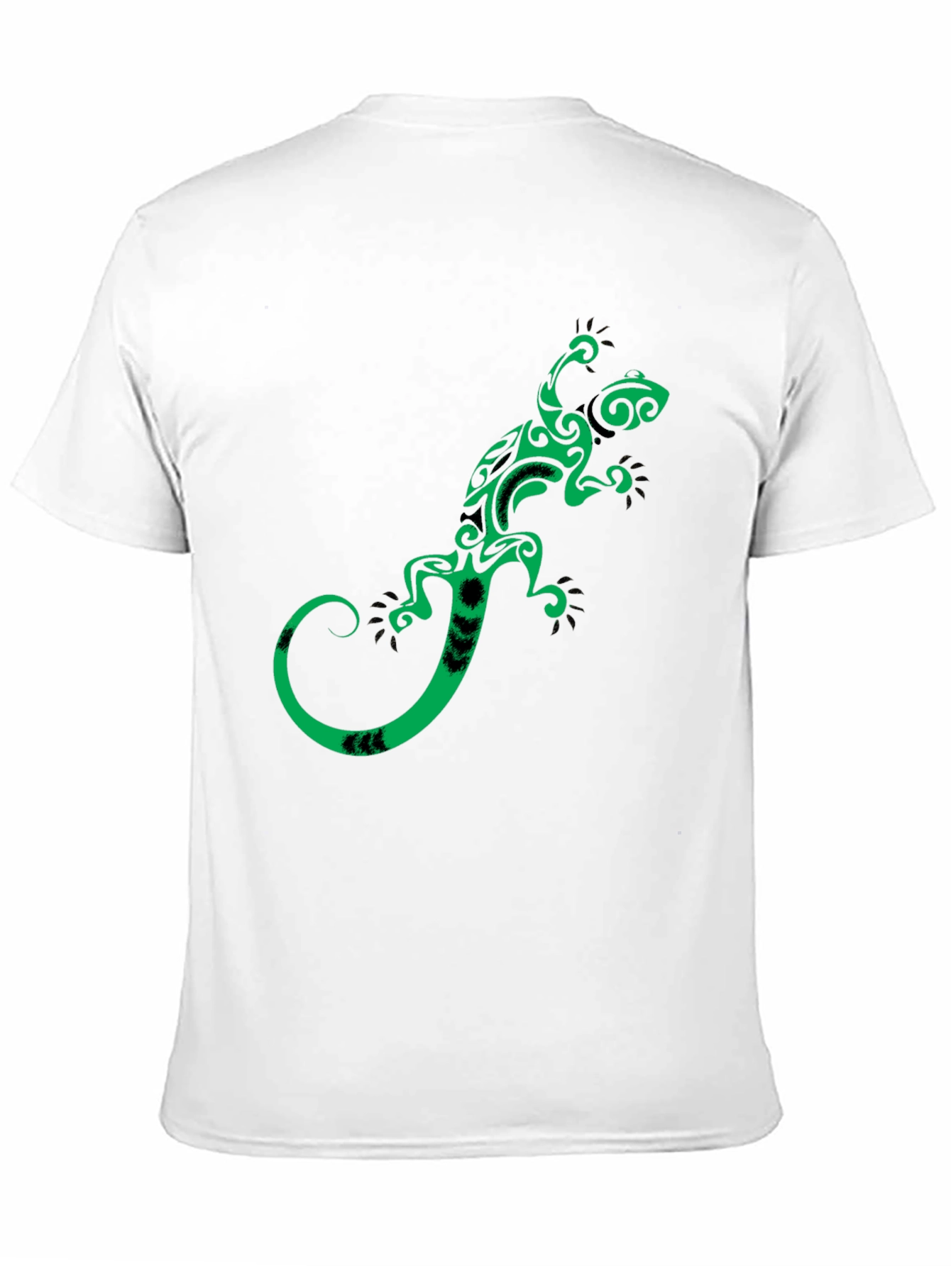 Black Tribal Gecko Graphic Tee - Stylish Black T-Shirt view 11