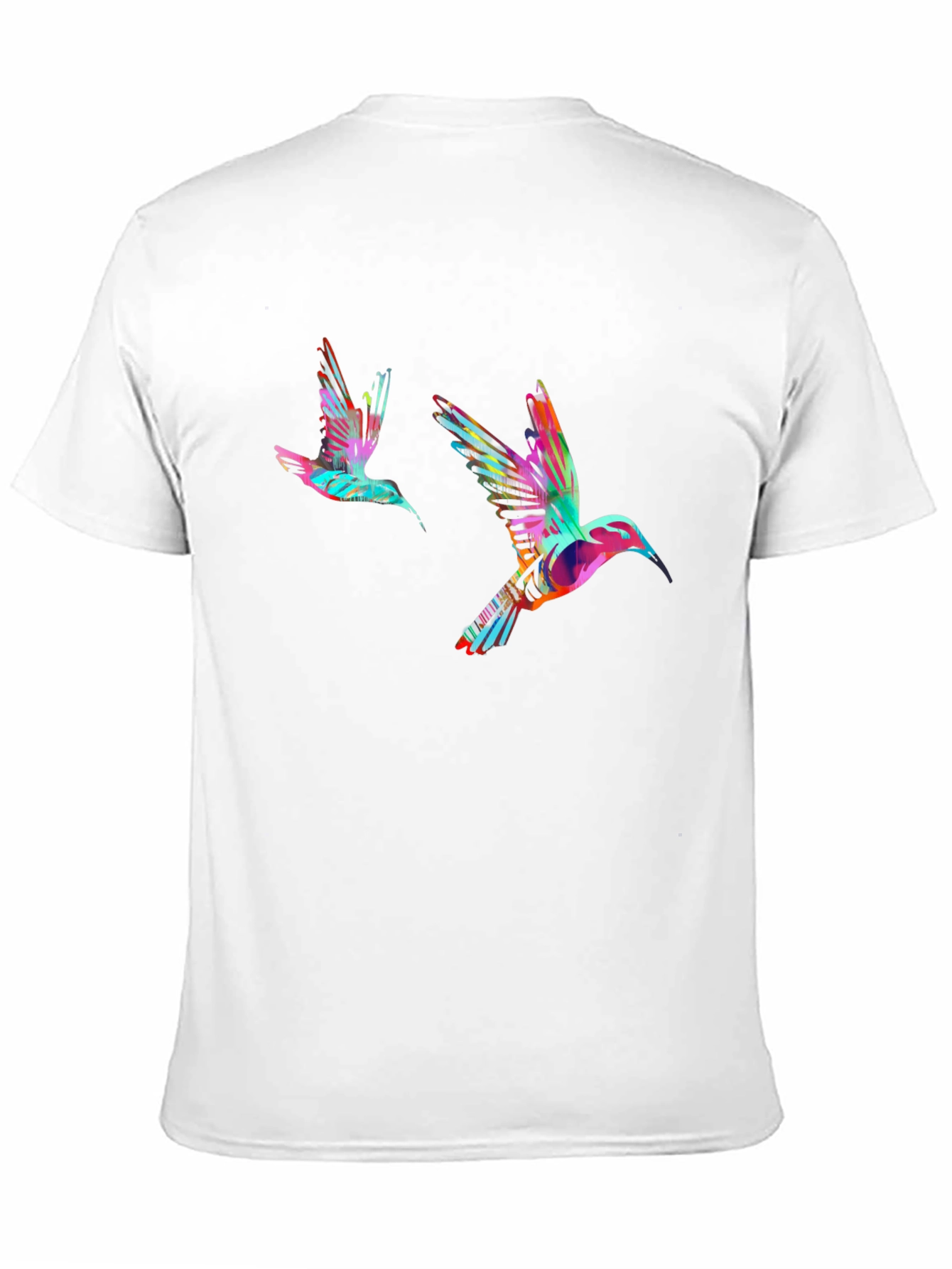Black Hummingbird Print Black T-Shirt view 11
