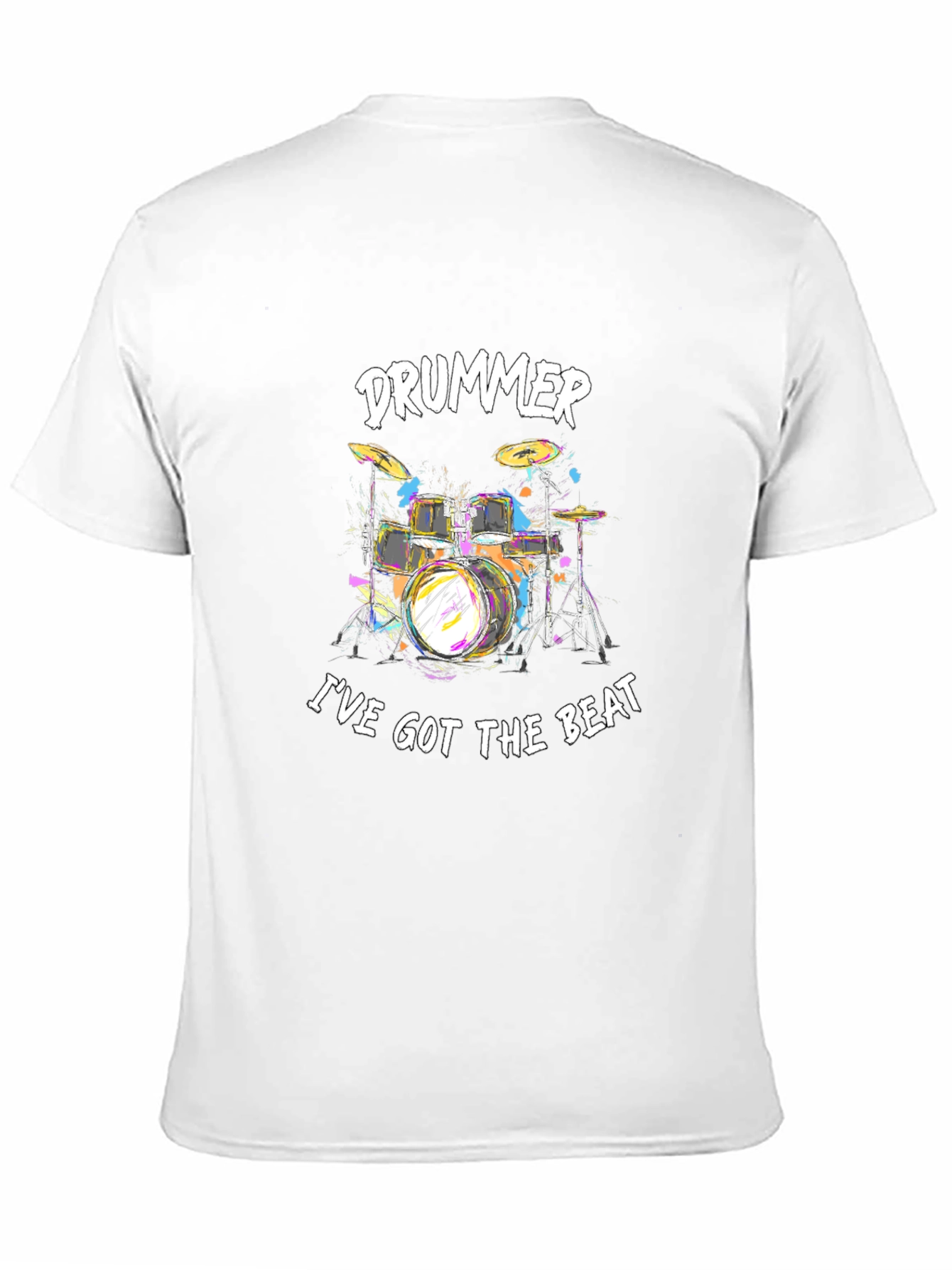 Black Drummer T-Shirt - I've Got The Beat Graphic Tee view 11