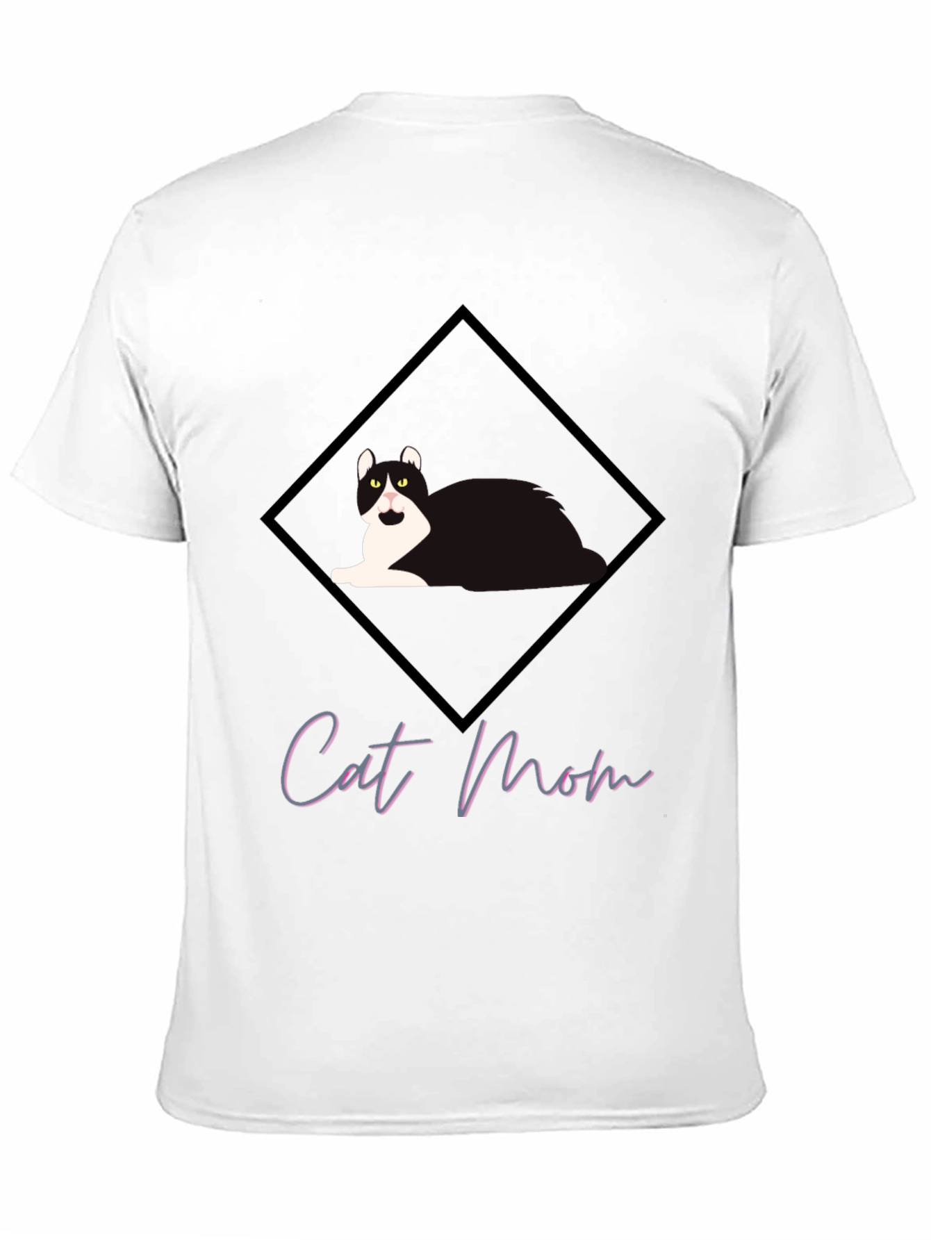 Black Cat Mom Graphic Tee - Black Short Sleeve T-Shirt view 11