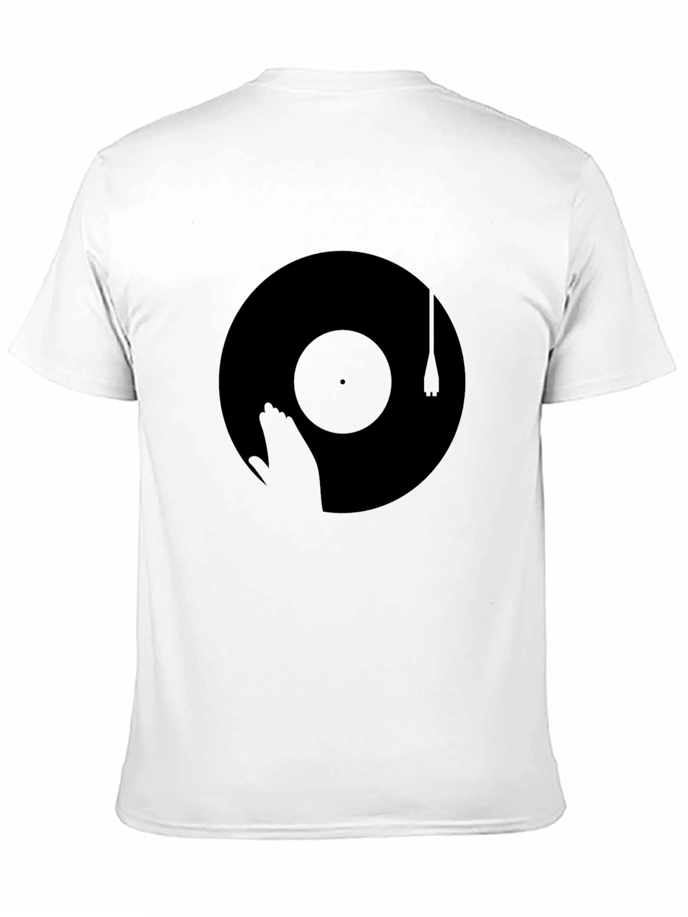 Black Vinyl Record Graphic Tee - Retro Music Lover T-Shirt view 11