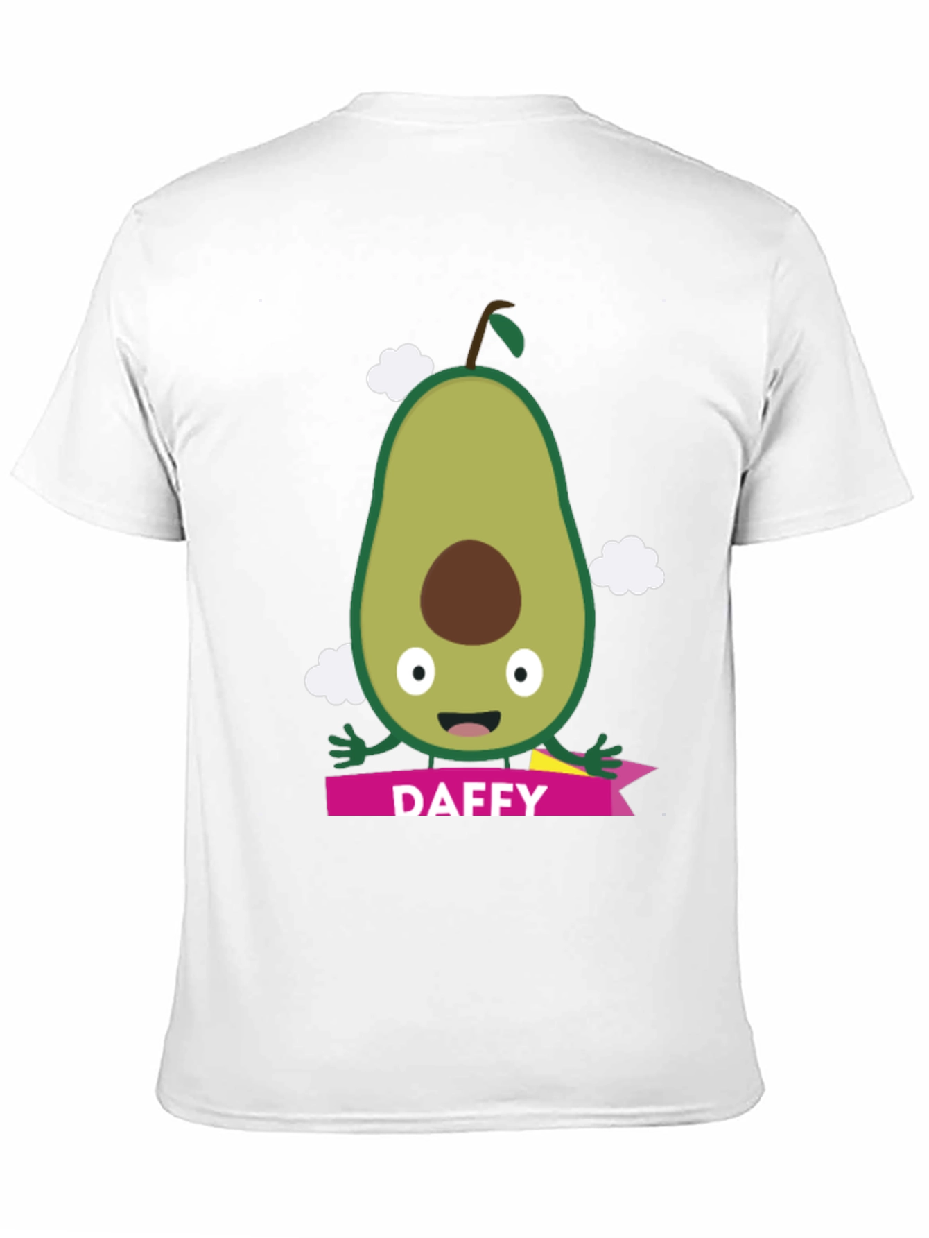 Black Daffy Avocado Cartoon Graphic Black T-Shirt view 11