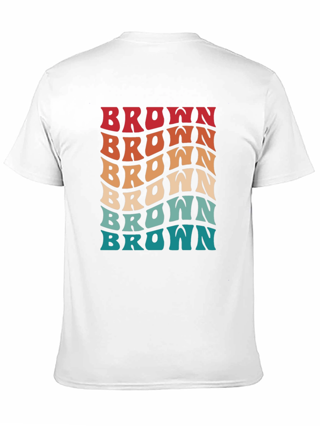 Black Retro Brown Wavy Text Graphic Tee view 11