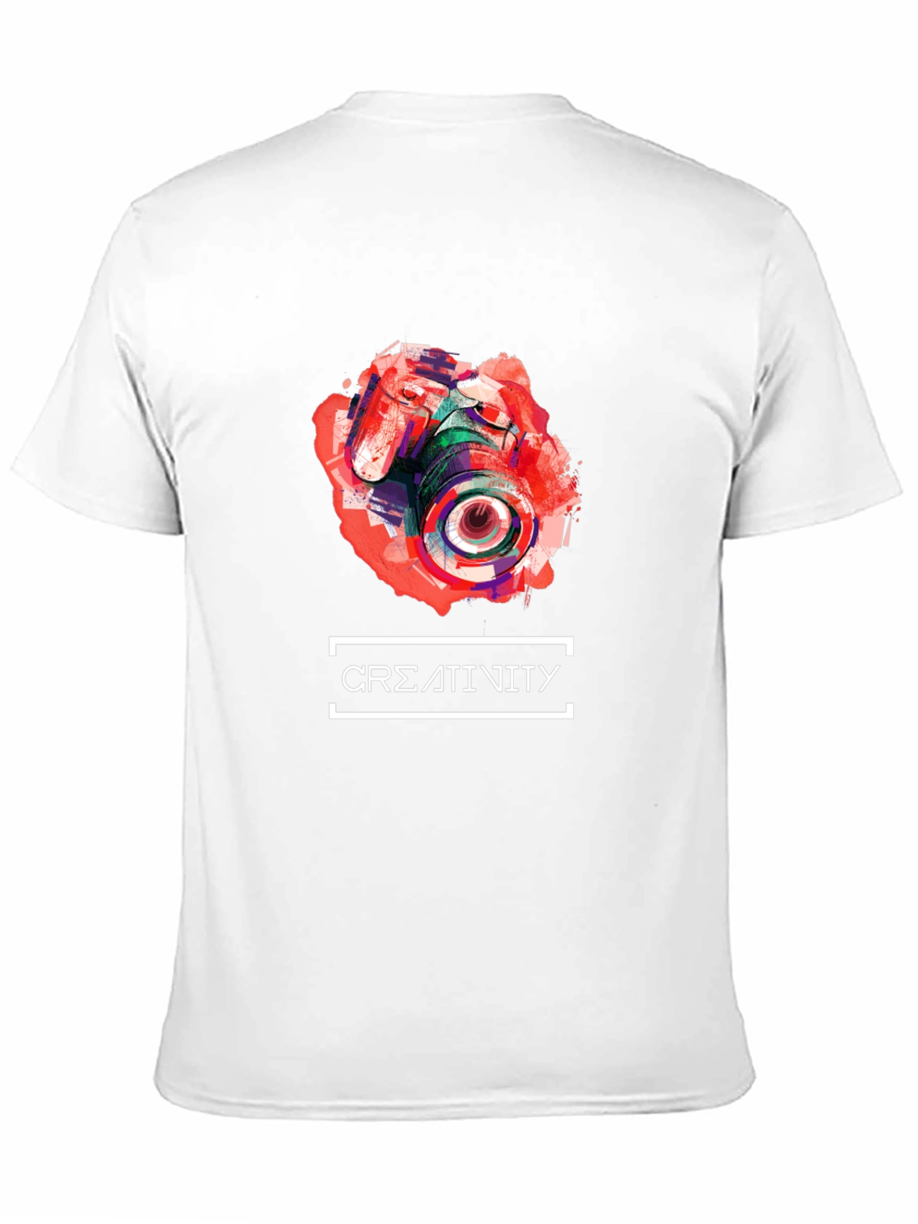 Black Abstract Camera Creativity T-Shirt - Unique Design view 11