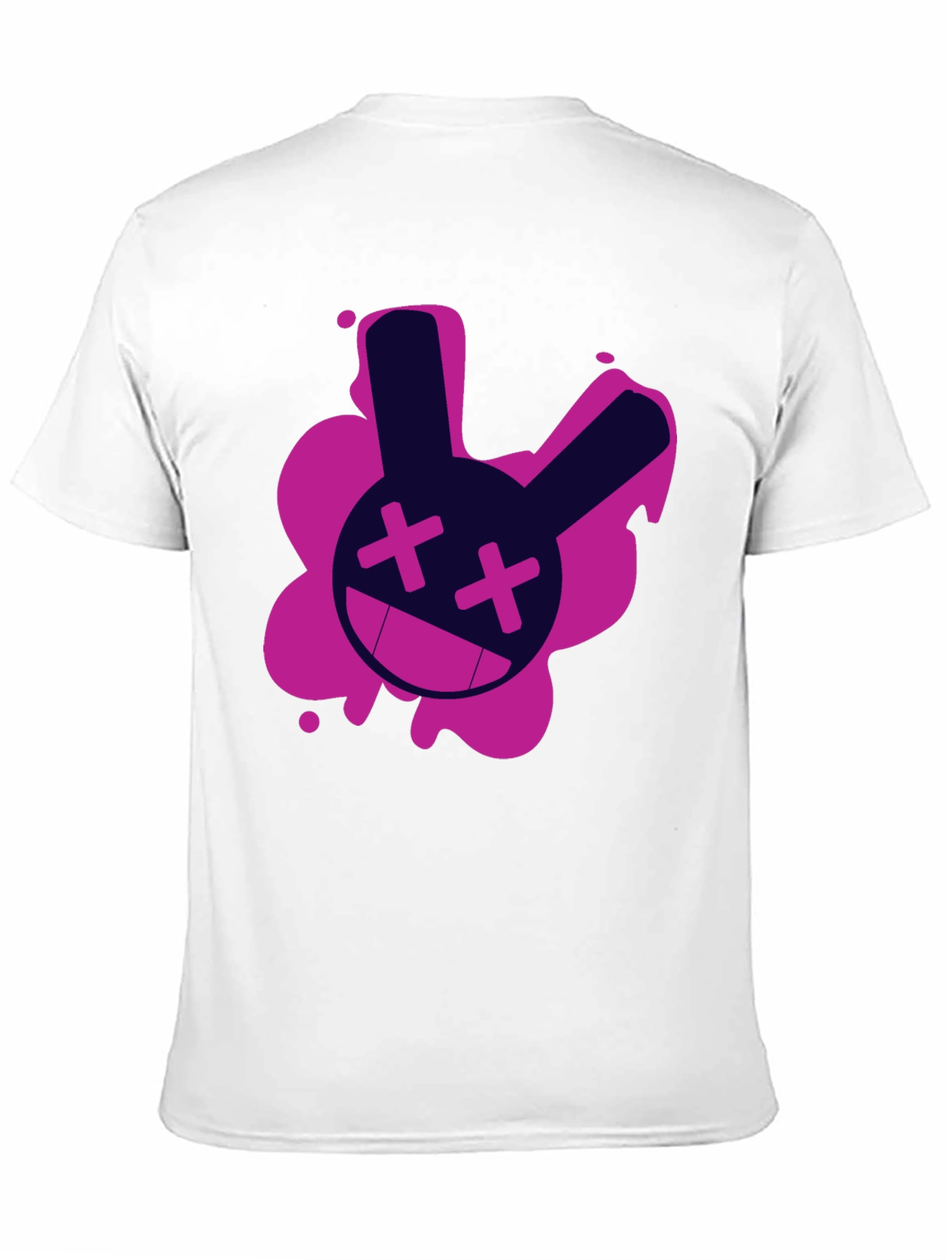 Black Edgy Rabbit Graphic Tee - Black Cotton T-Shirt view 11