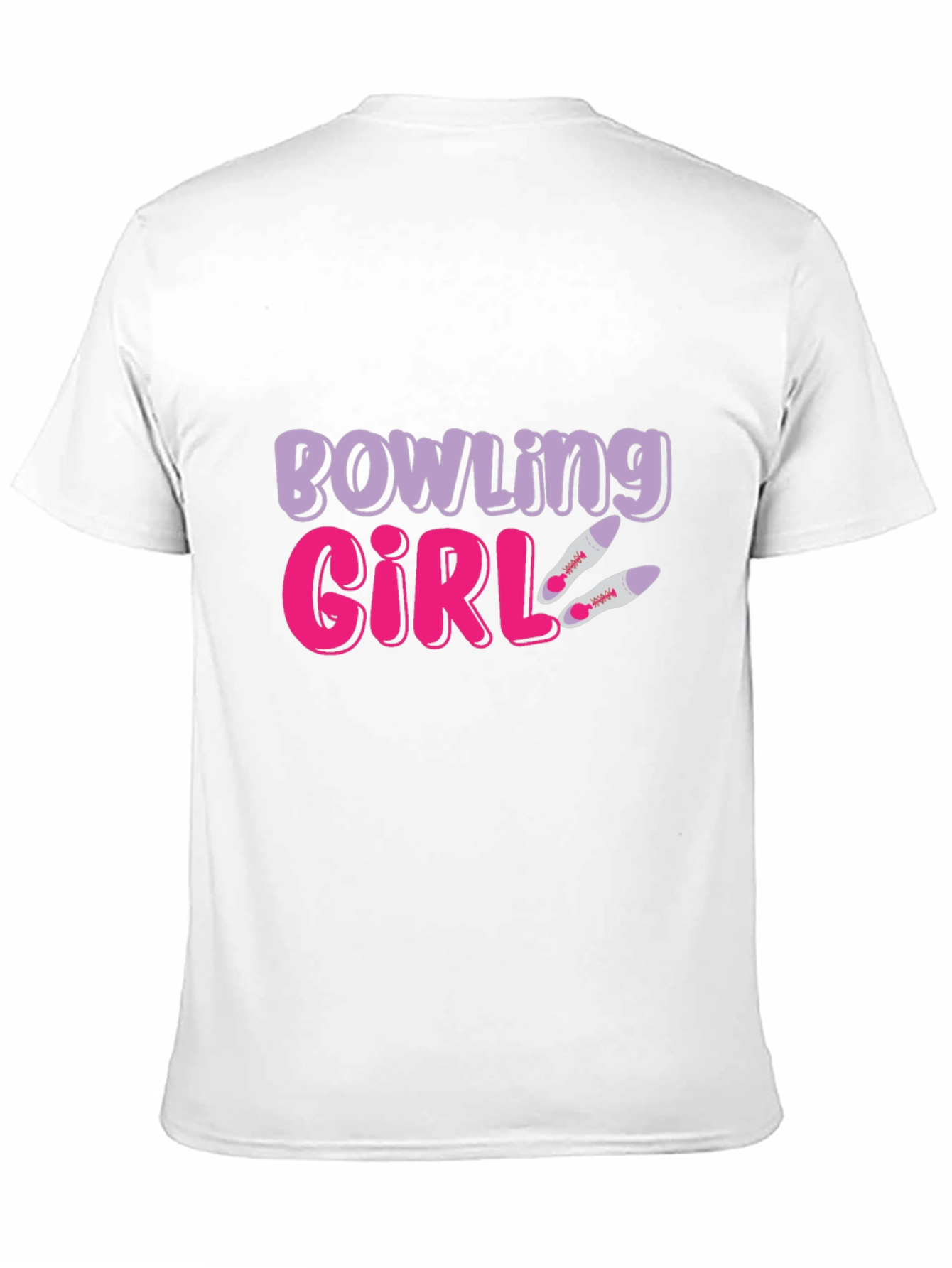 Black Bowling Girl Graphic Tee - Novelty T-Shirt view 11