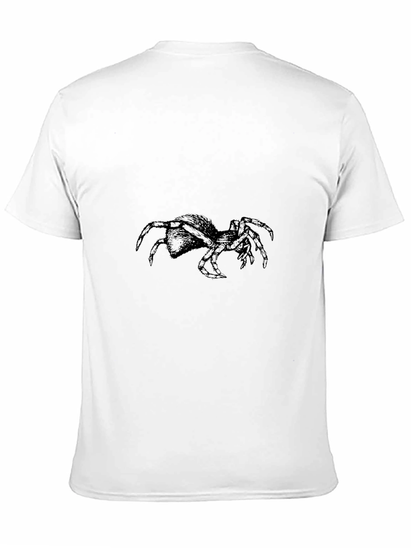 Black Spider Graphic Tee - Black Cotton Blend T-Shirt view 11