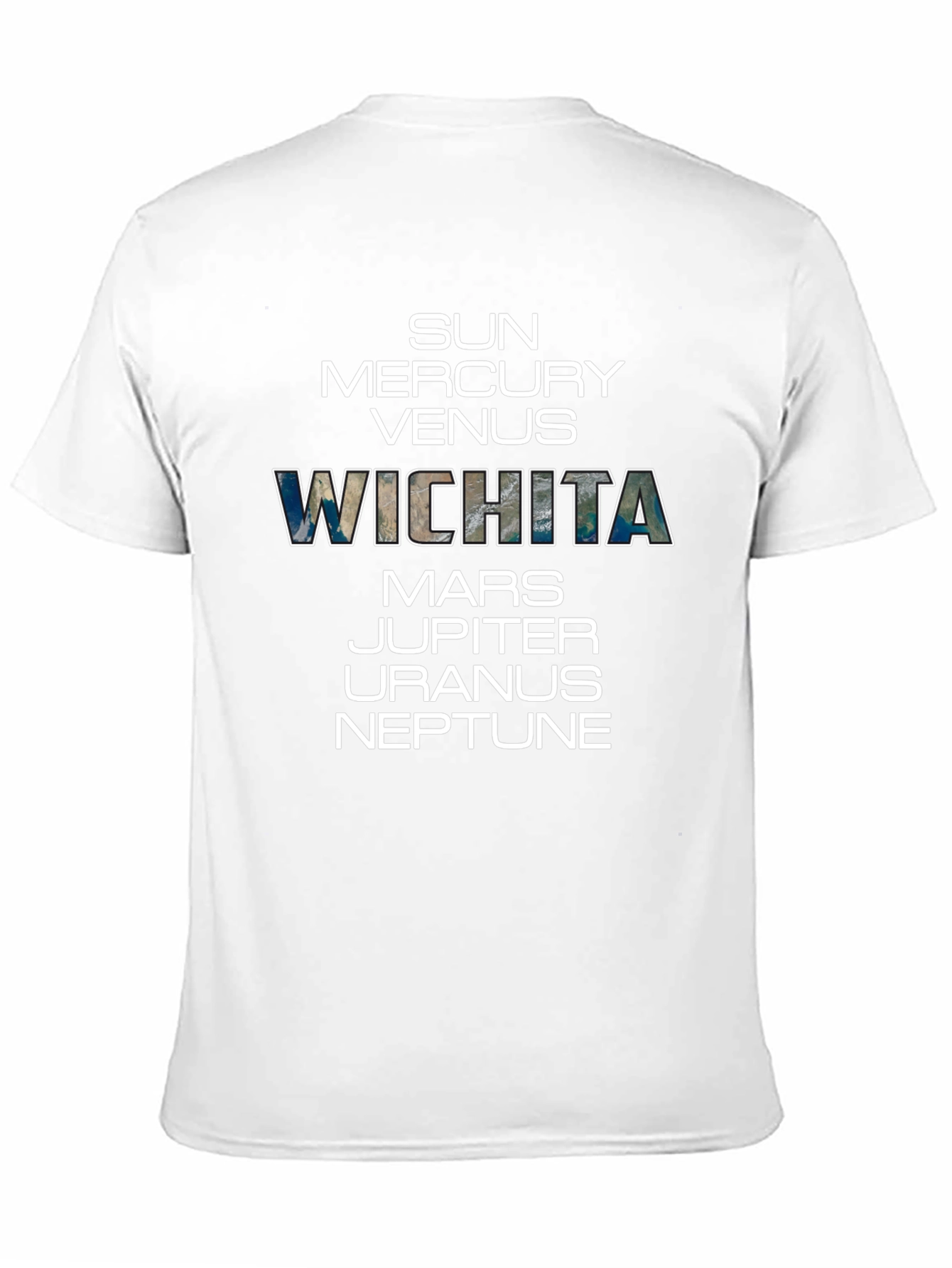 Black Planets and Wichita T-Shirt - Black Cotton Tee view 11