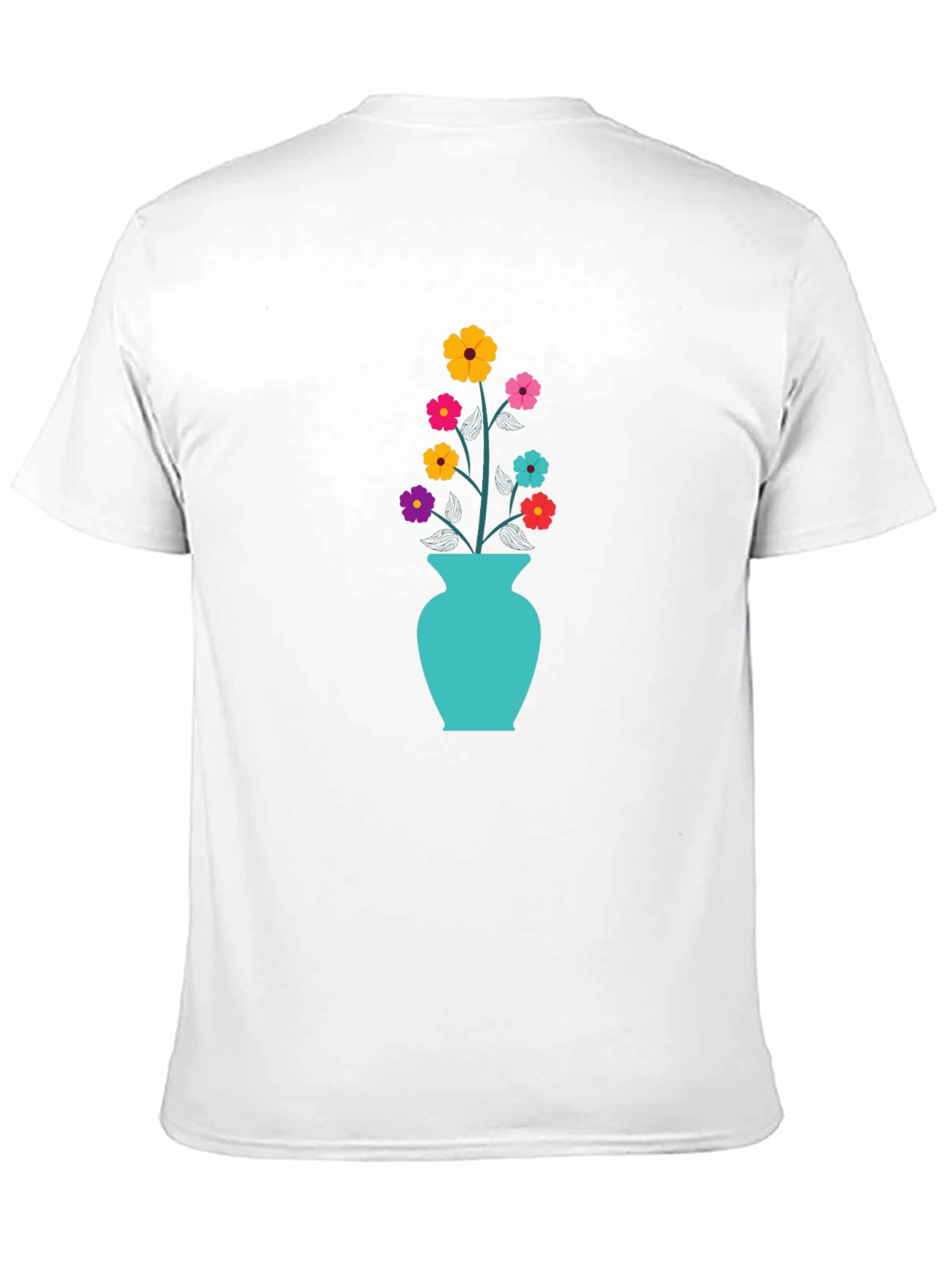 Black Floral Vase Graphic Tee - Stylish & Unique Design view 11