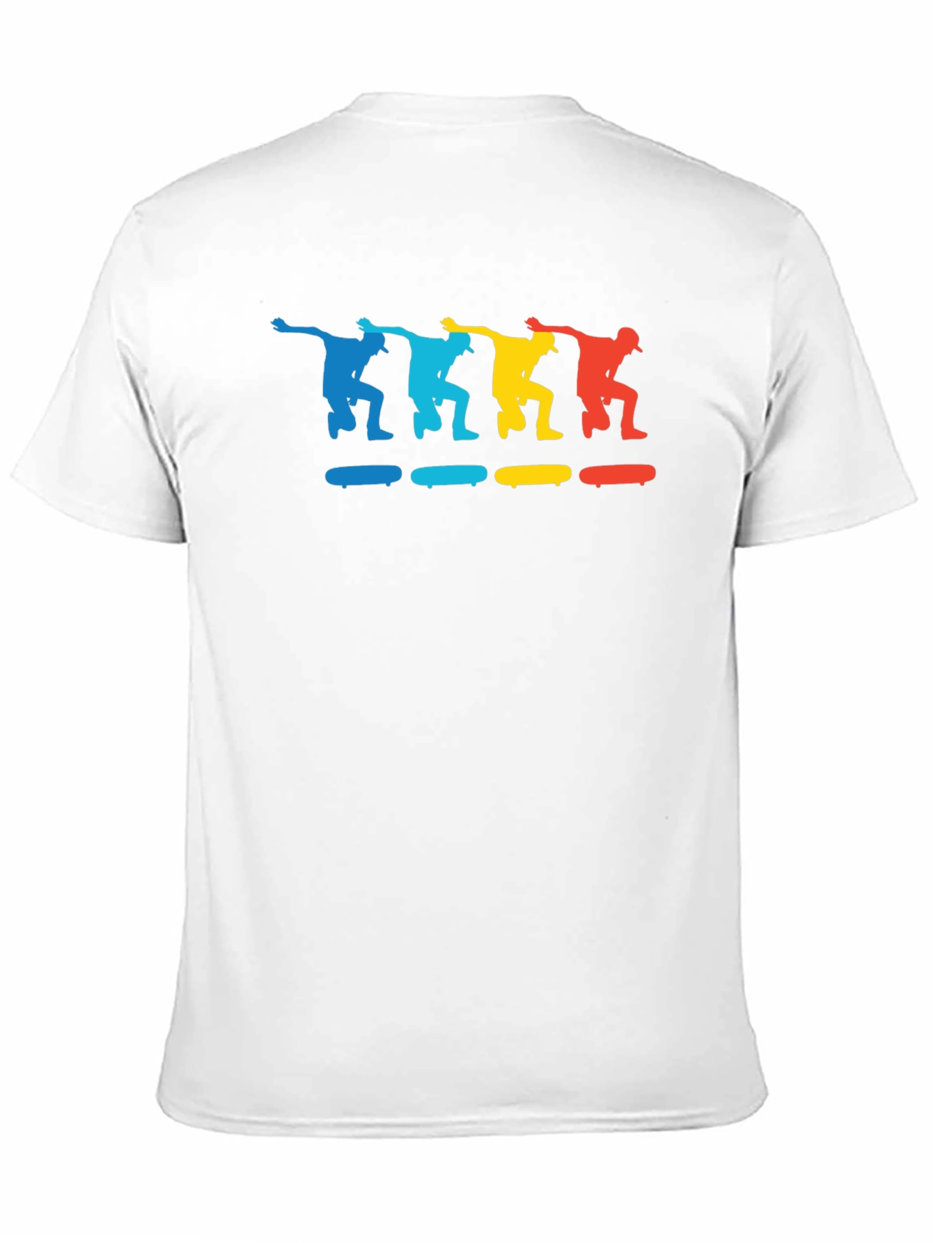 Black Skateboarding Silhouette Graphic T-Shirt view 11