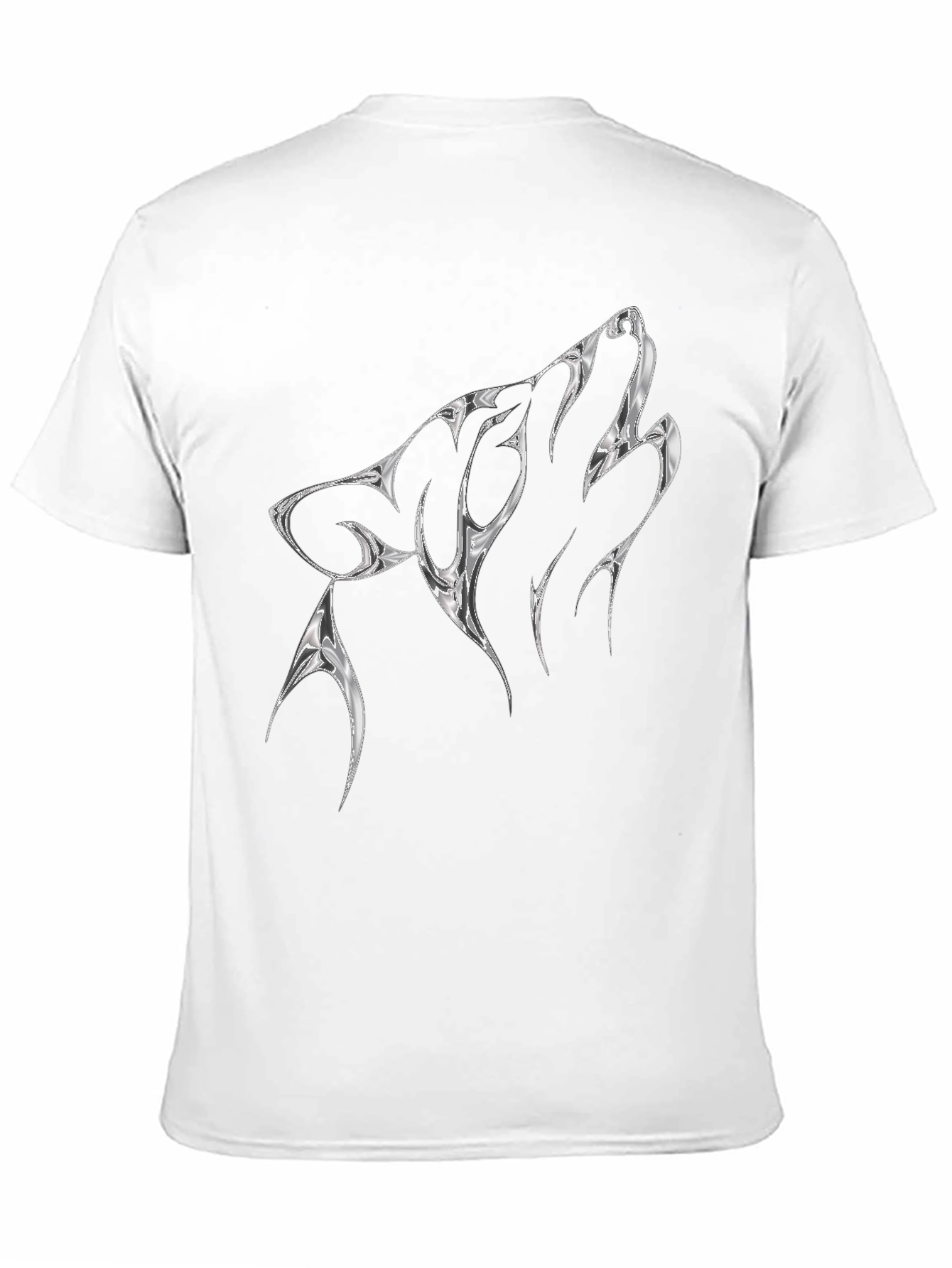 Black Wolf Graphic Print Black T-Shirt view 11