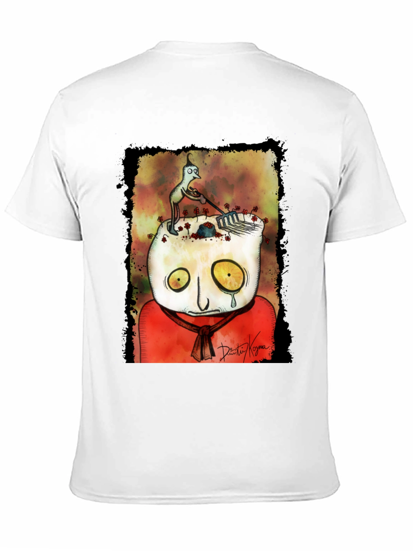 Black Unique Graphic Print T-Shirt - Abstract Art Tee view 11