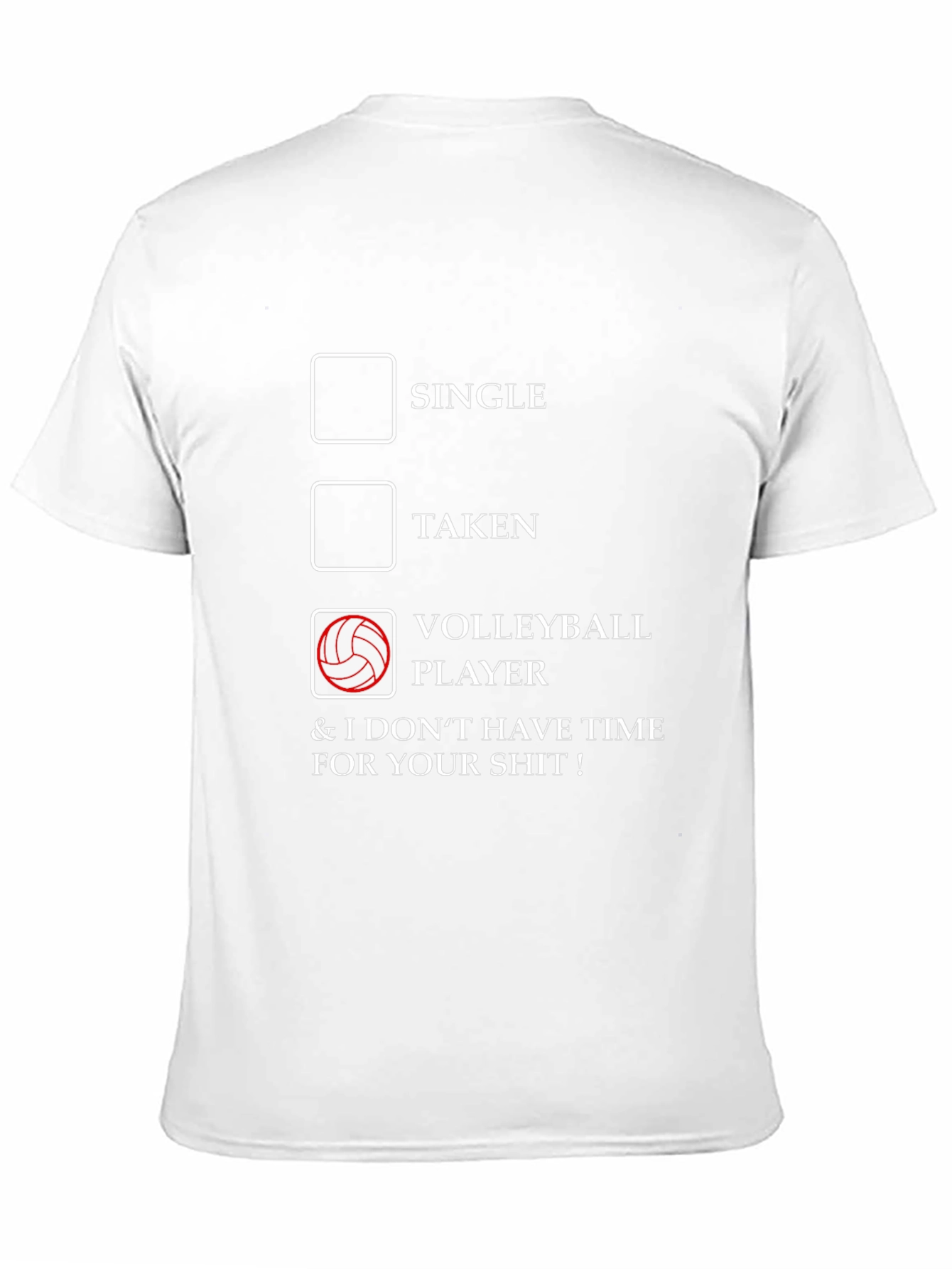 Black Volleyball Player Novelty Graphic T-Shirt view 11