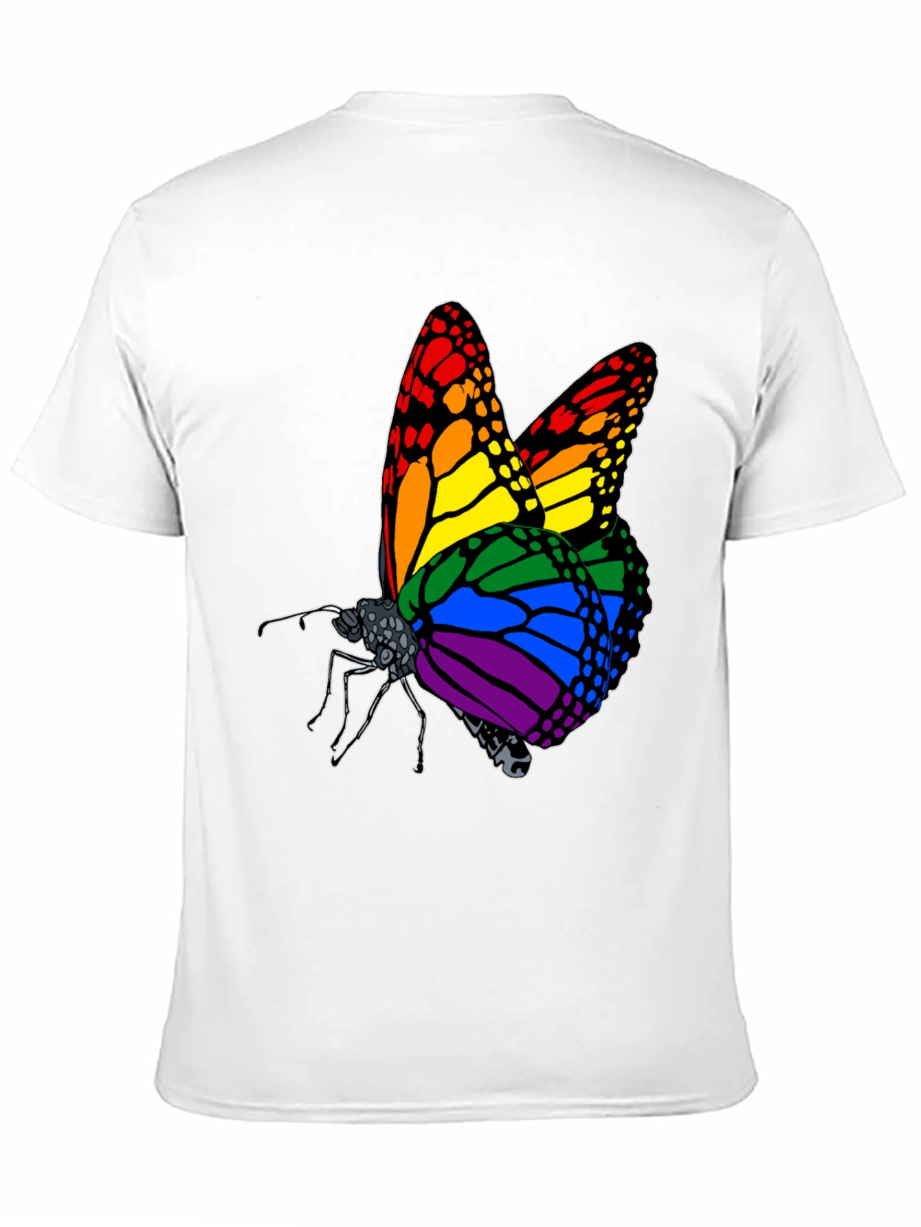 Black Rainbow Butterfly Graphic Tee view 11