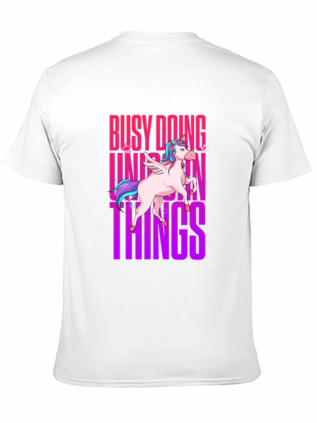 Black Busy Doing Unicorn Things Graphic Tee view 11