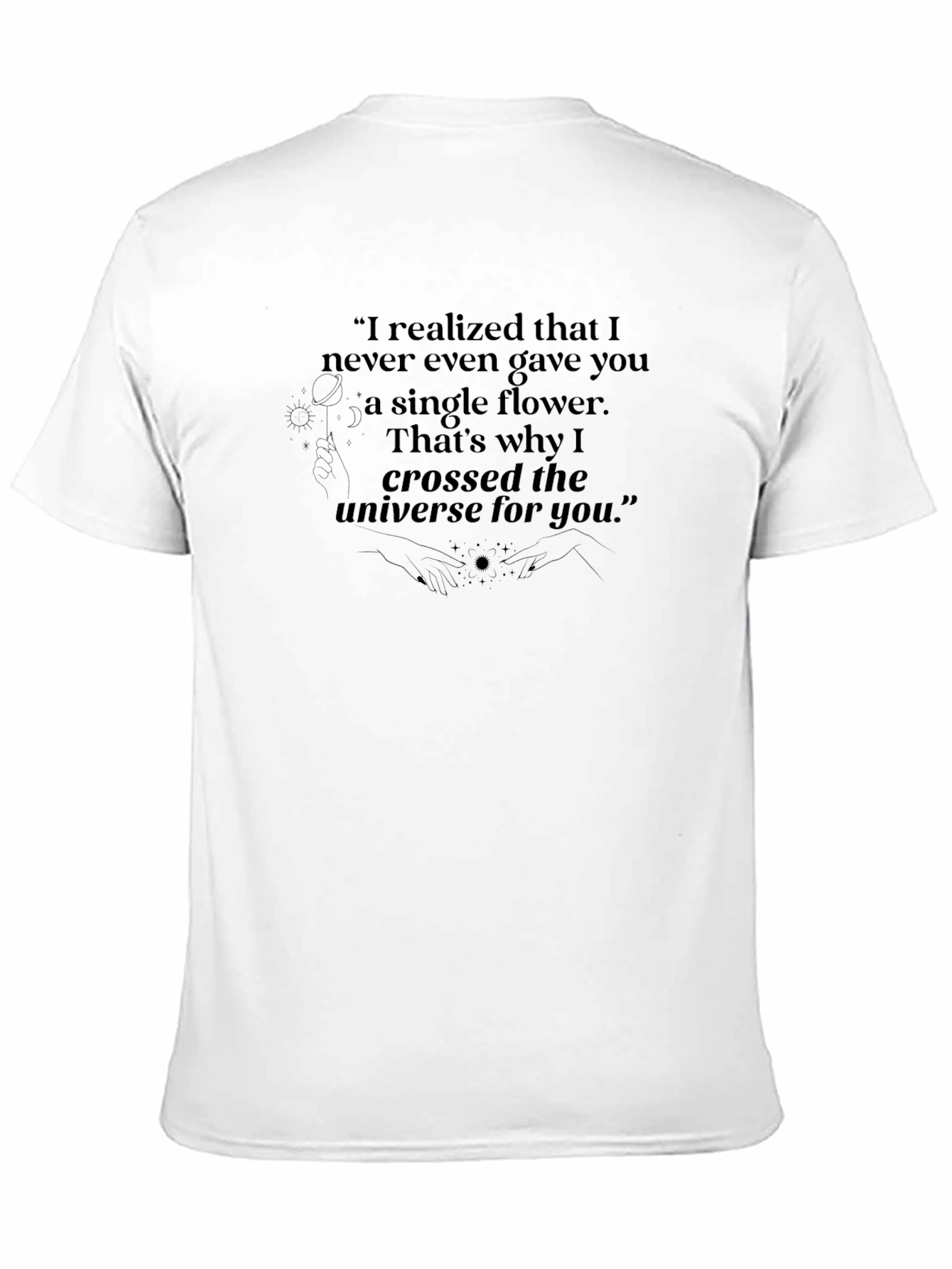 Black Romantic Universe T-Shirt view 11