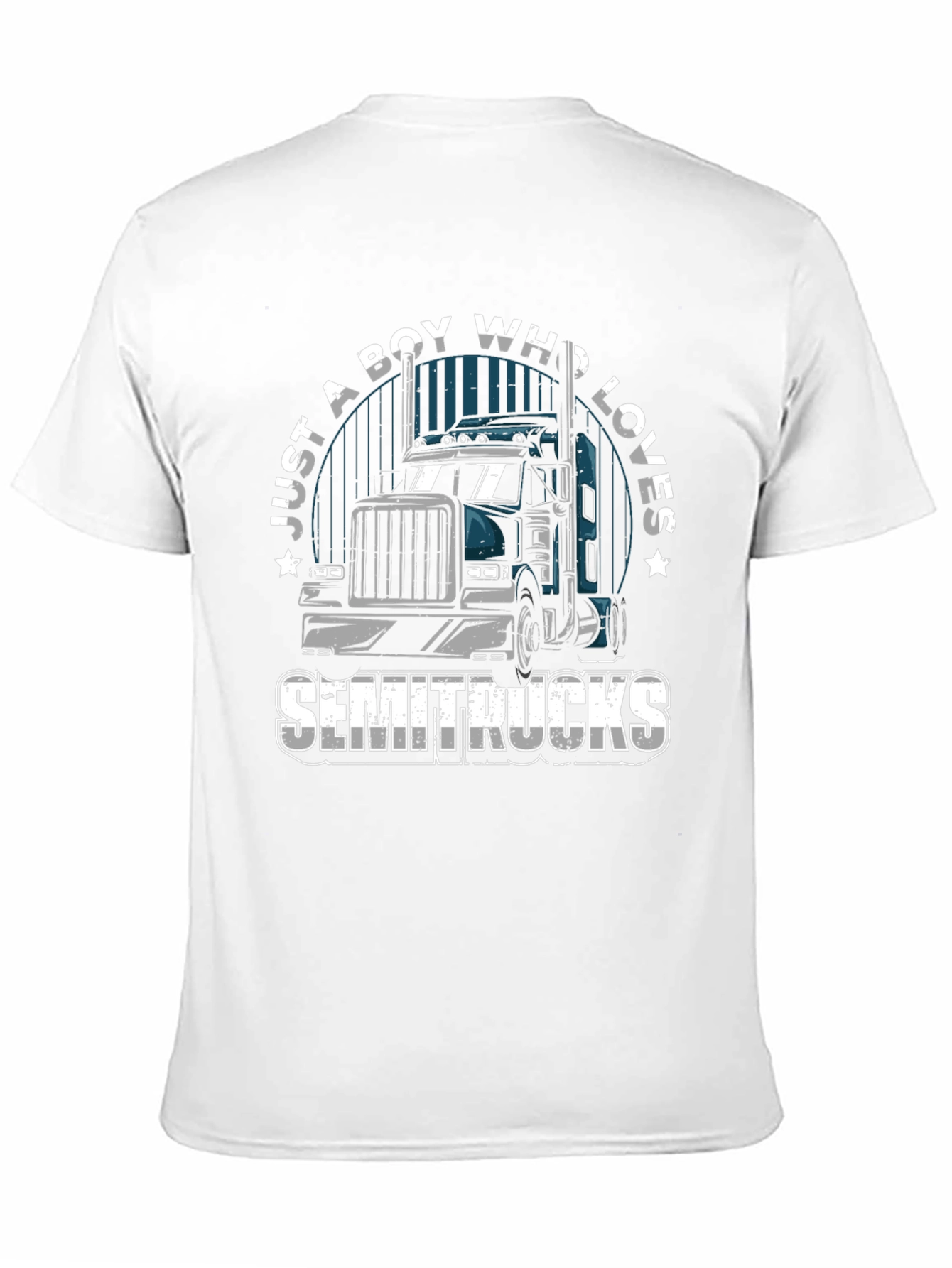 Black Boy Who Loves Semitrucks T-Shirt | Trucker Tee view 11