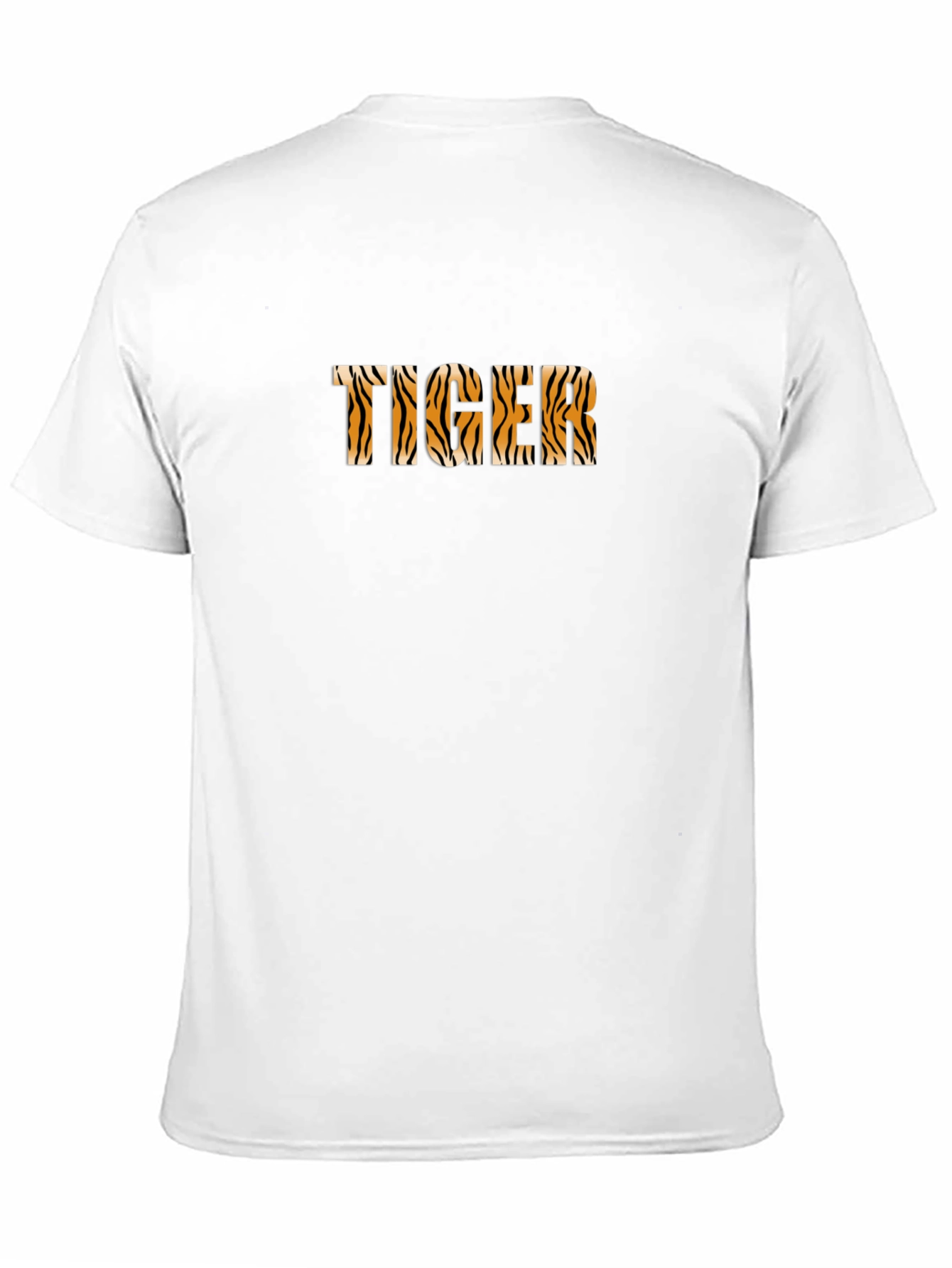 Black Tiger Stripe Print Crew Neck T-Shirt - Black view 11