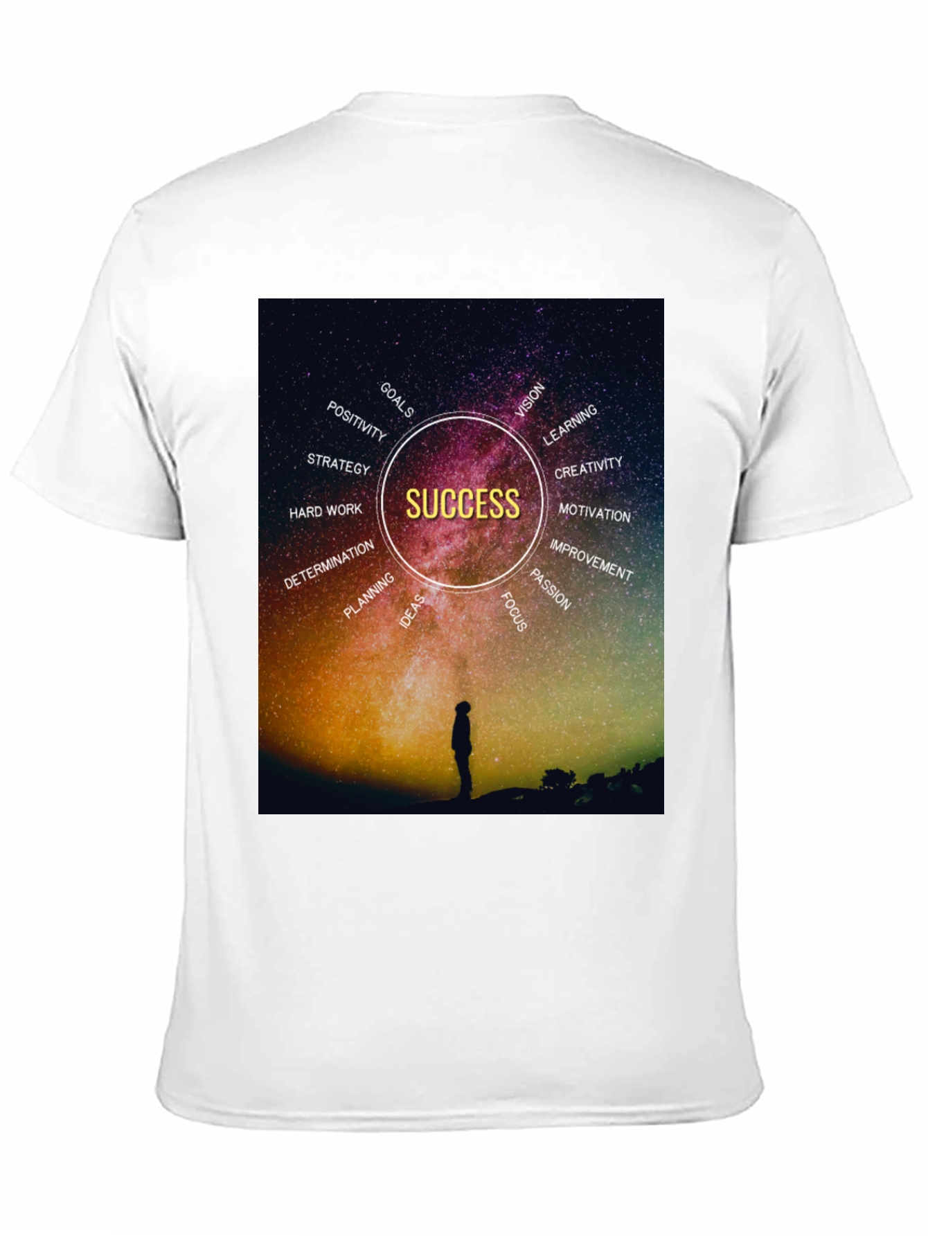 Black Success Motivational Graphic Tee view 11