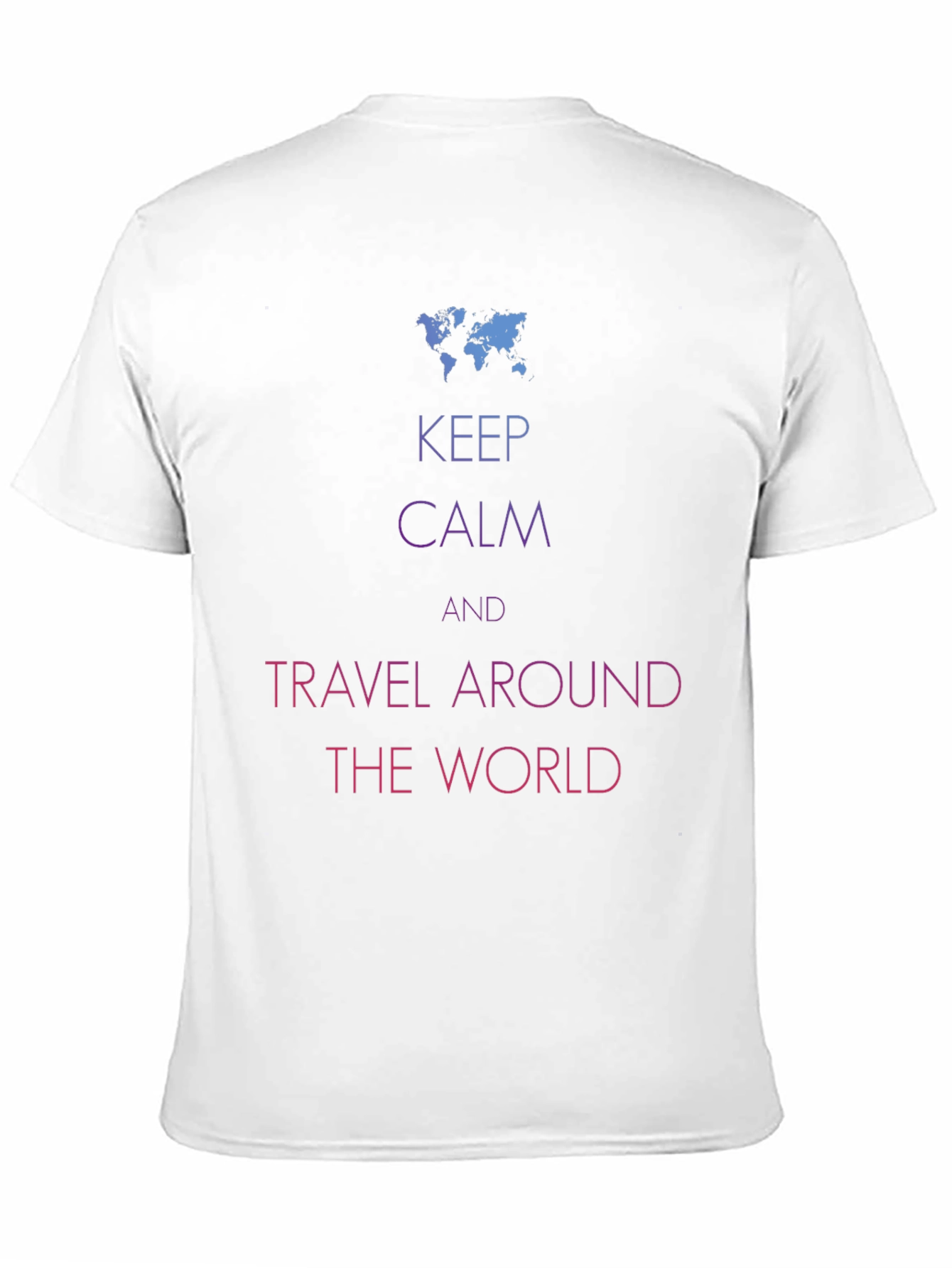 Black Keep Calm Travel World Graphic Tee - Soft Cotton Blend view 11