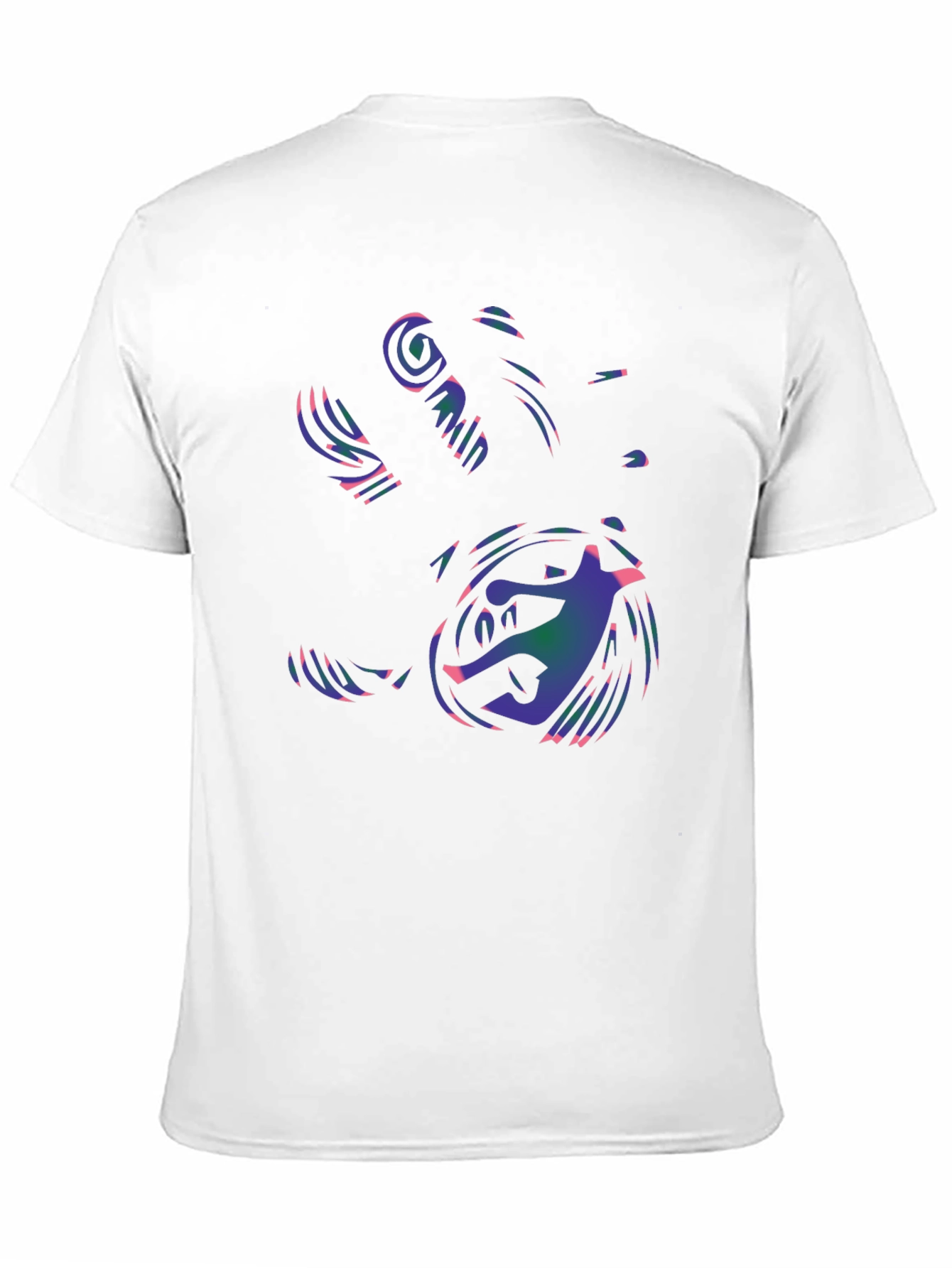 Black Abstract Handprint Sports T-Shirt view 11