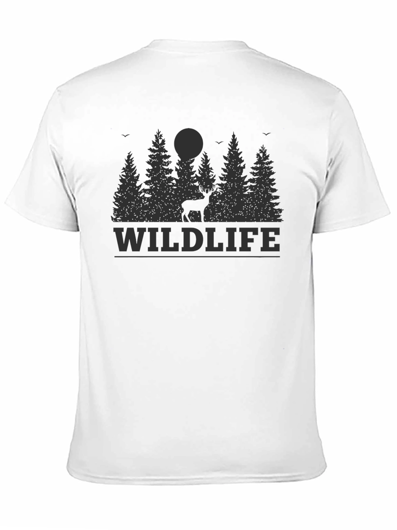 Black Wildlife Graphic Print T-Shirt view 11