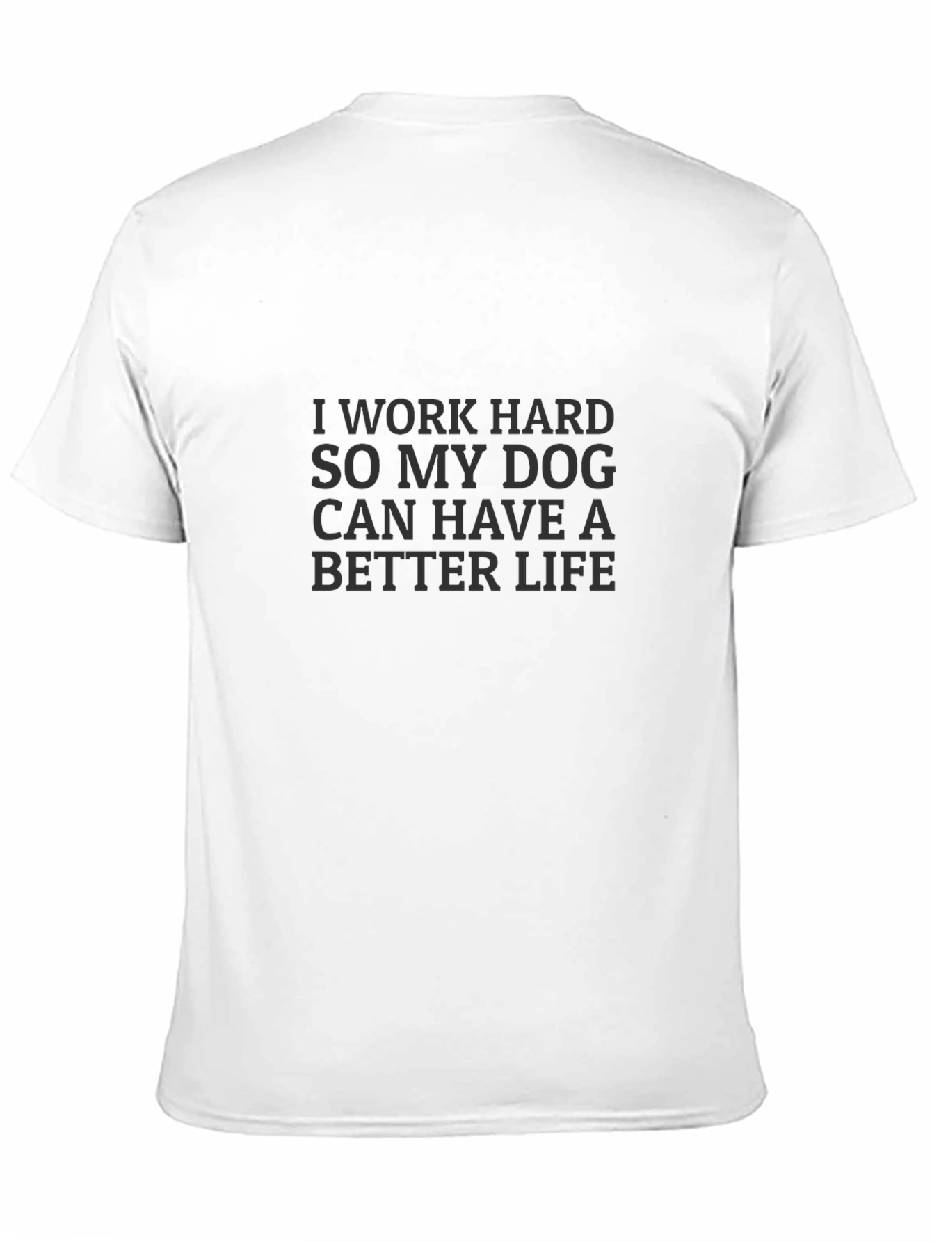 Black Work Hard Dog Life Tee - Black Graphic T-Shirt view 11