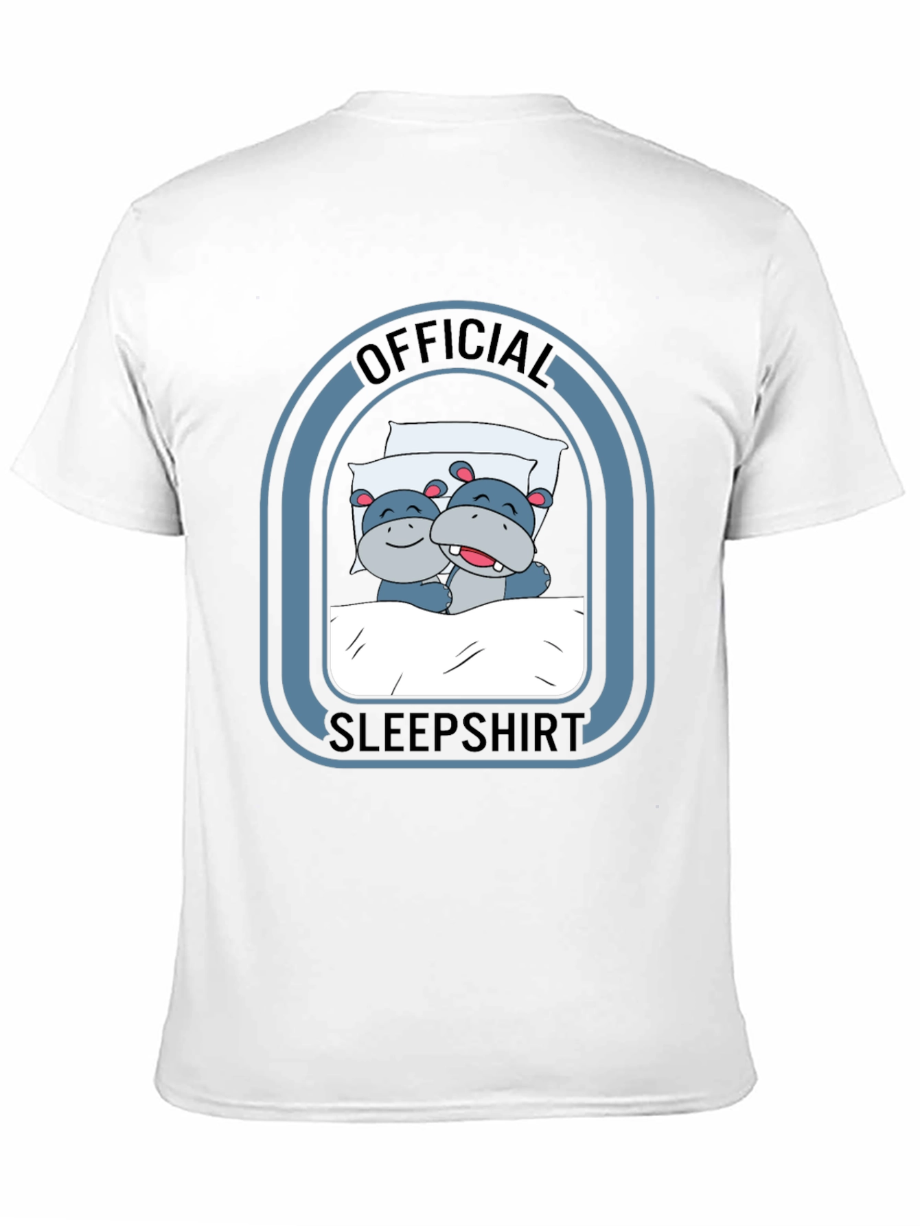 Black Official Sleepshirt: Hippo Pajama Tee view 11