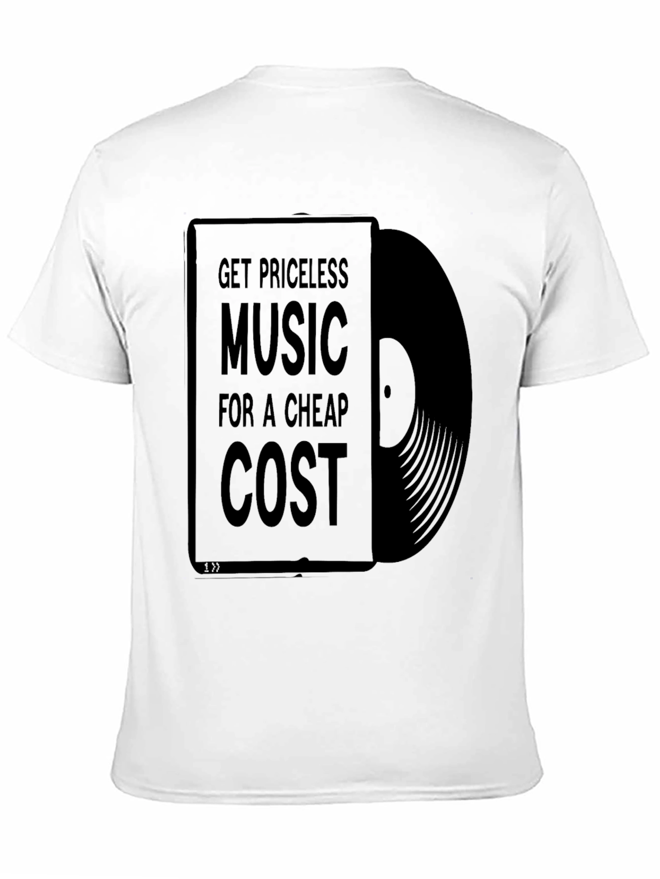 Black Priceless Music Cheap Cost Black Graphic T-Shirt view 11