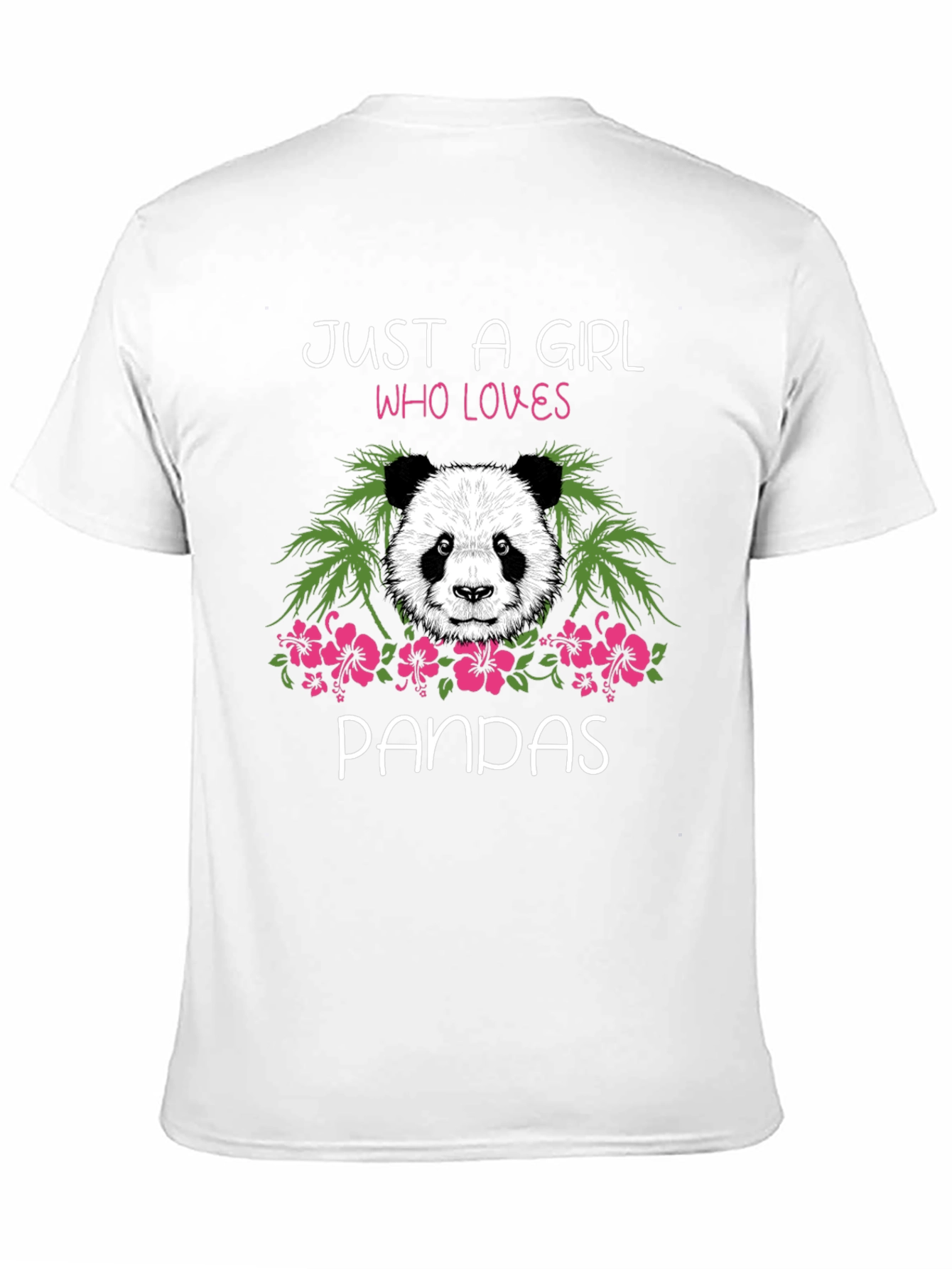 Black Just a Girl Who Loves Pandas Graphic Tee view 11