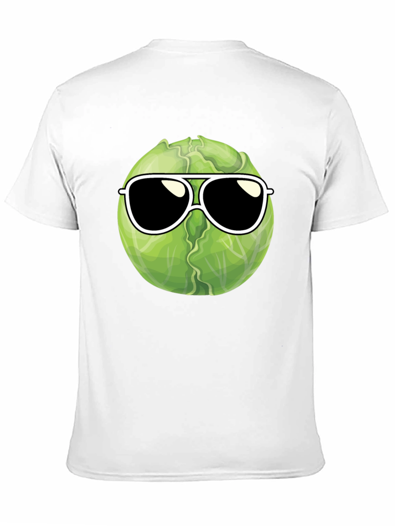 Black Cool Cabbage T-Shirt - Sunglasses Design view 11