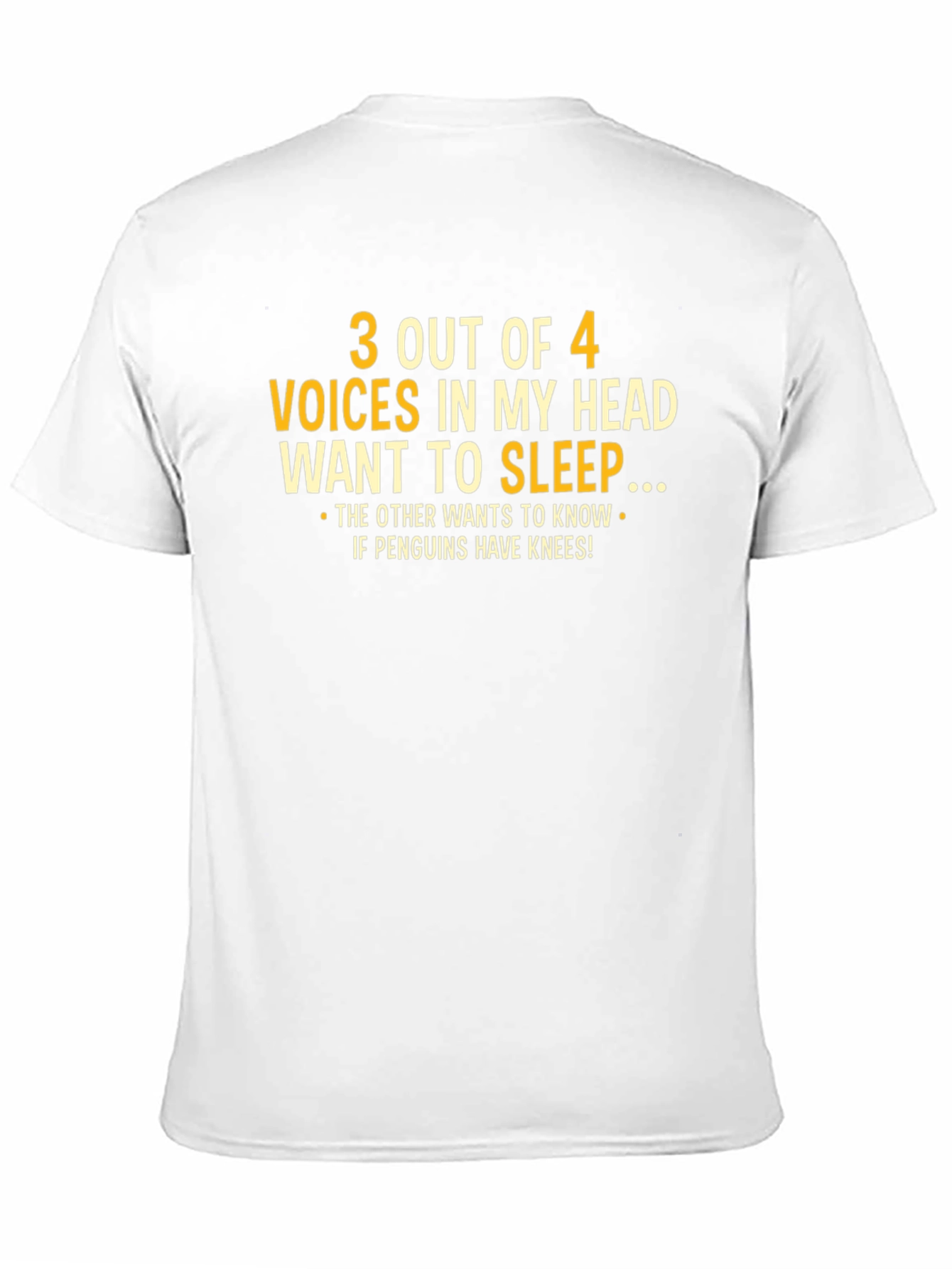 Black Funny Graphic Tee: 3 Out of 4 Voices Want Sleep view 11