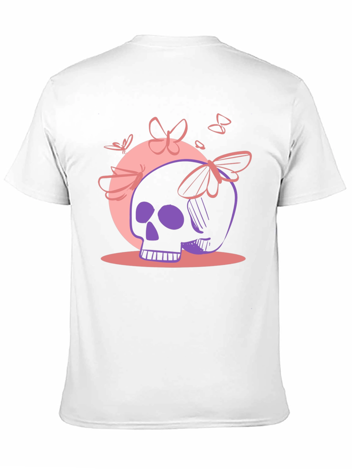 Black Skull & Butterfly Graphic Tee - Black view 11