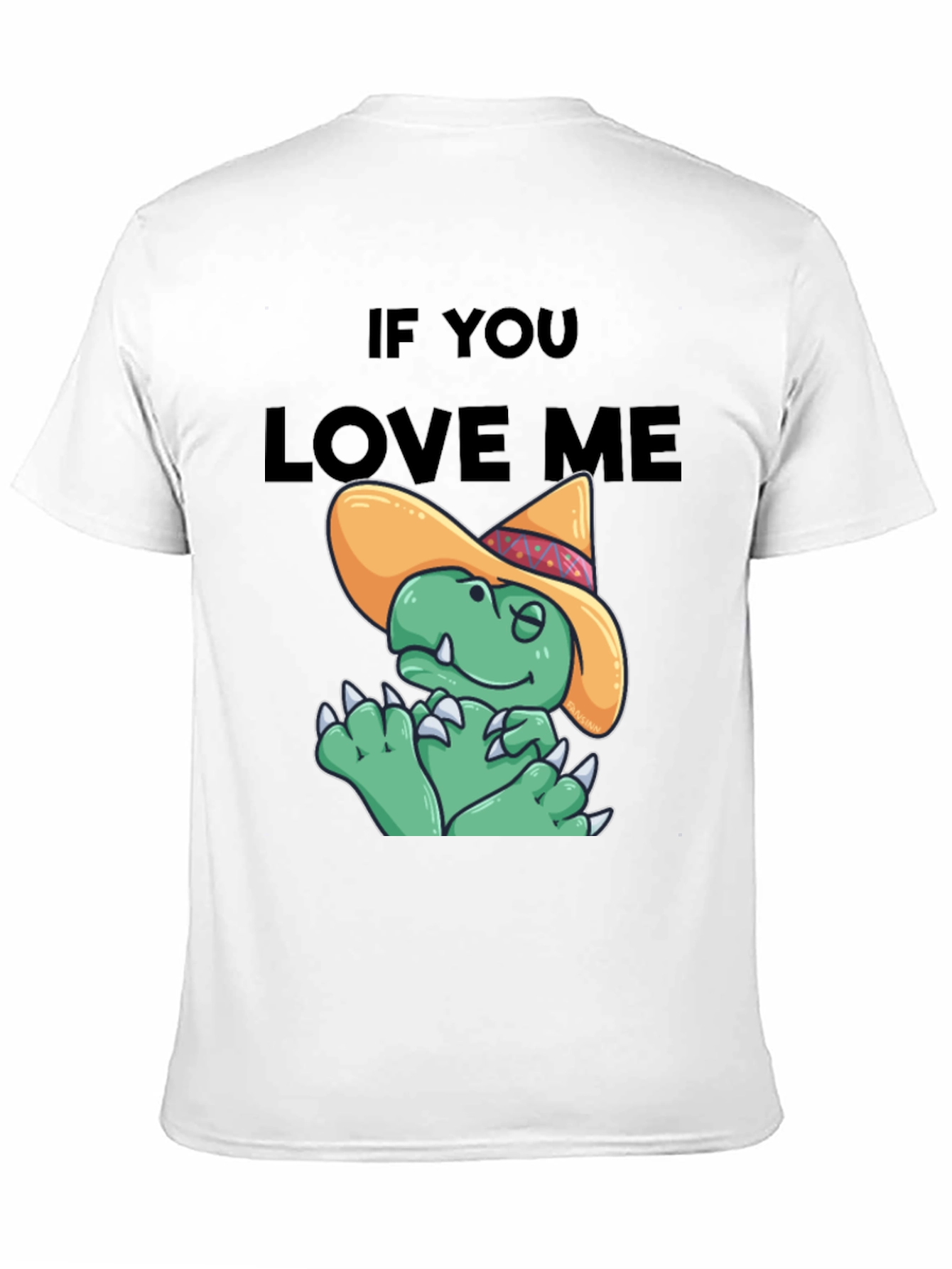 Black If You Love Me Funny Dinosaur T-Shirt view 11