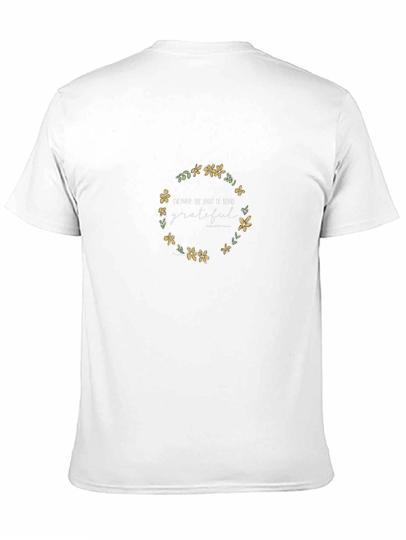 Black Grateful Floral Wreath Graphic Tee view 11