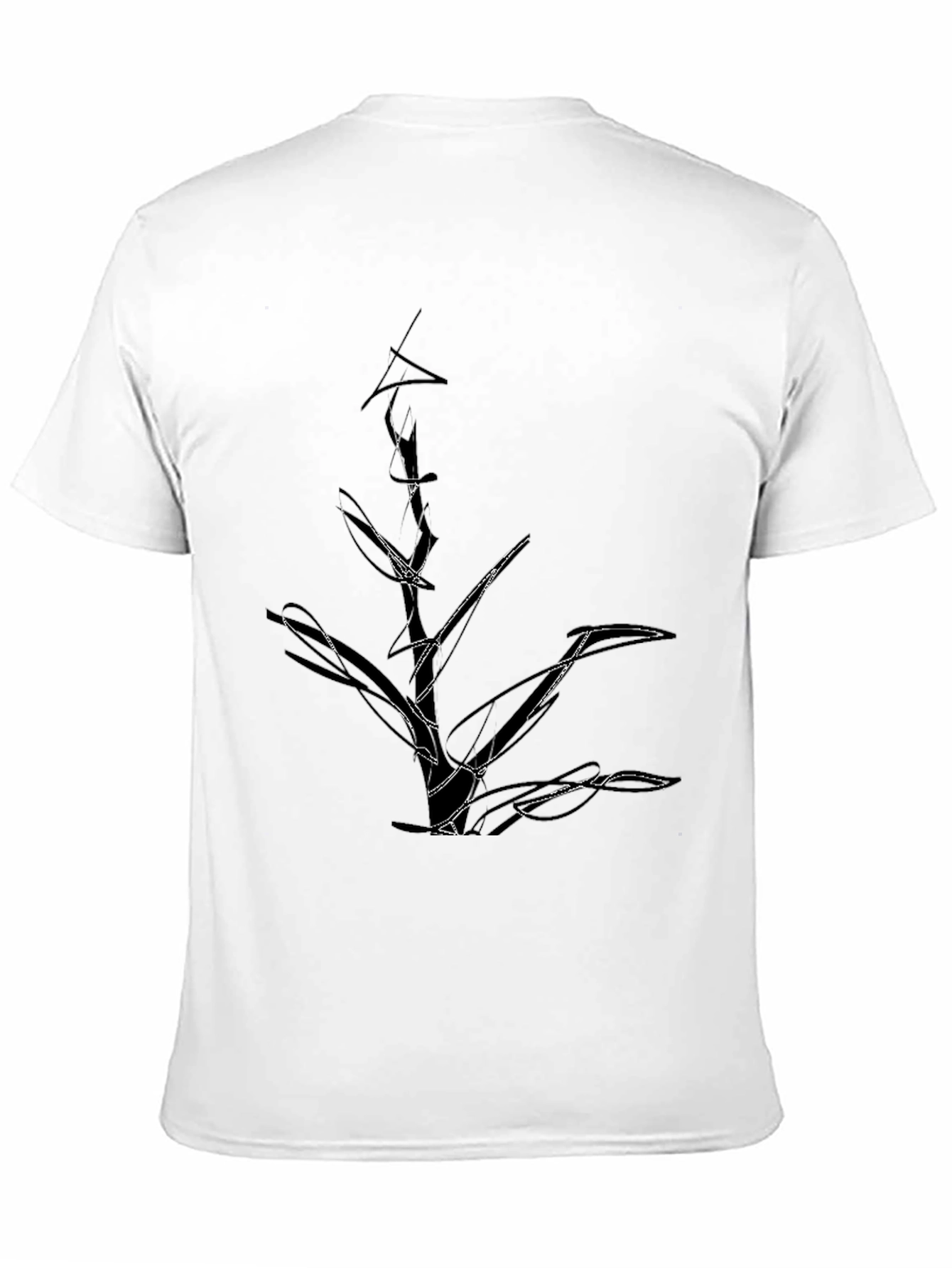 Black Abstract Graphic Print Black T-Shirt view 11