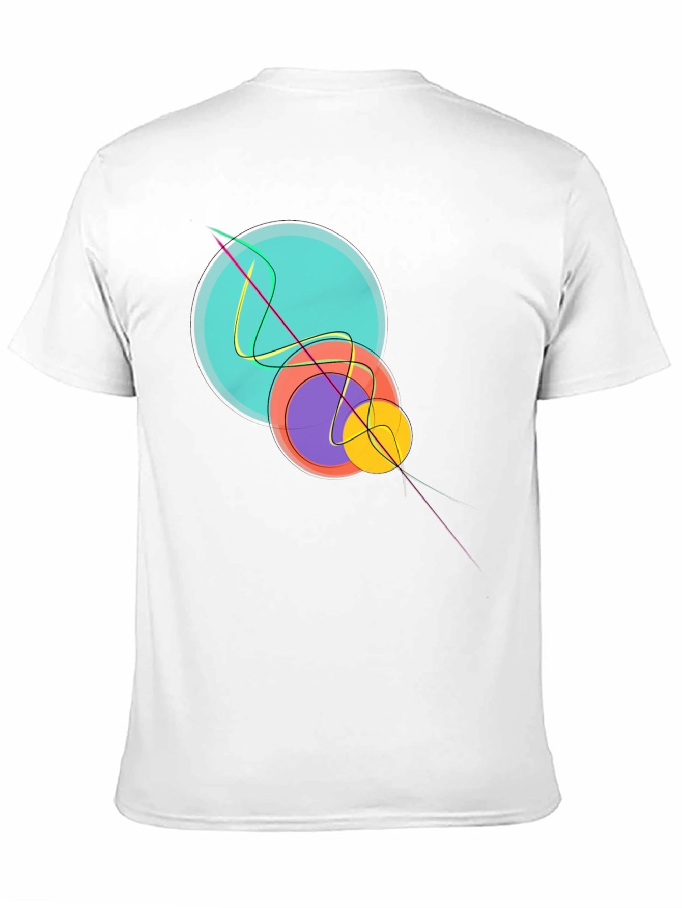 Black Abstract Graphic Print Black T-Shirt view 11