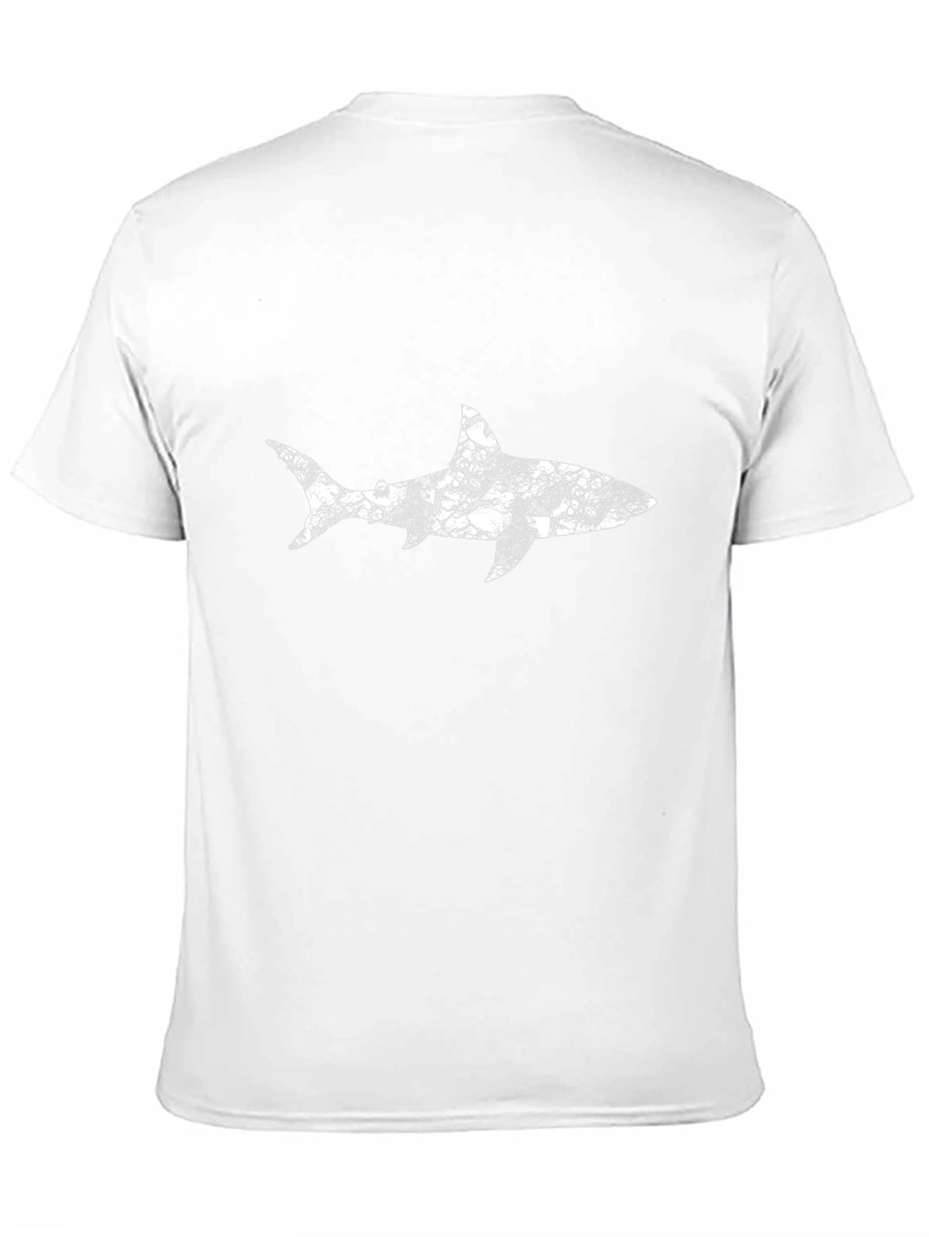 Black Men's Shark Graphic T-Shirt - Distressed Style view 11