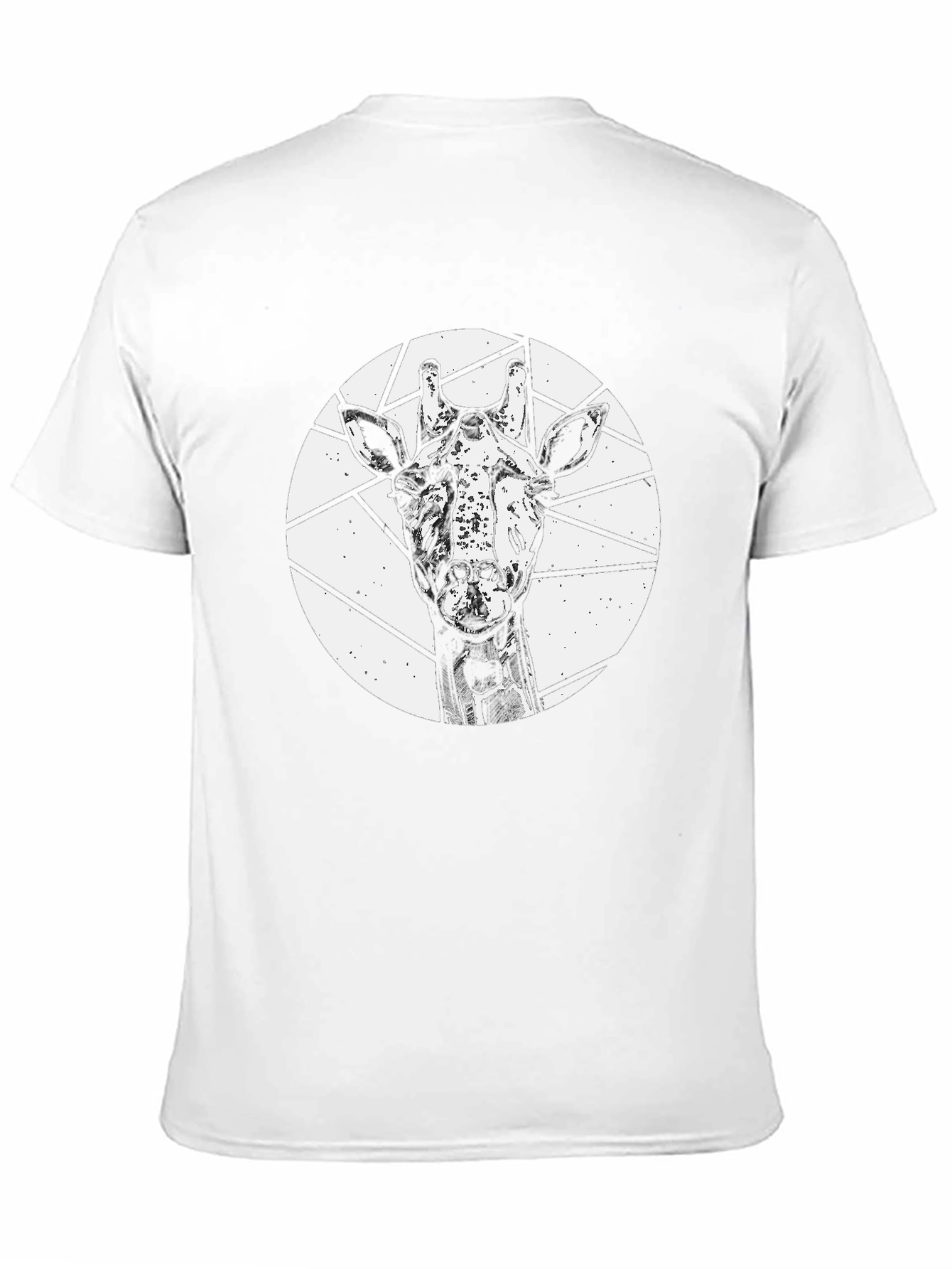 Black Giraffe Graphic Tee - Black Crew Neck Short Sleeve view 11