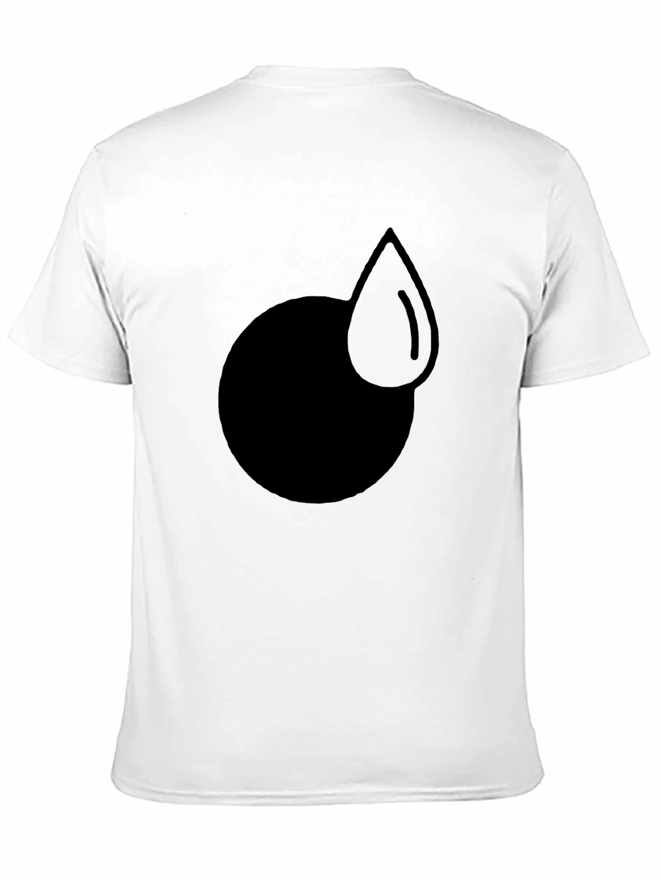 Black Modern Graphic Tee - Circle and Drop Design view 11
