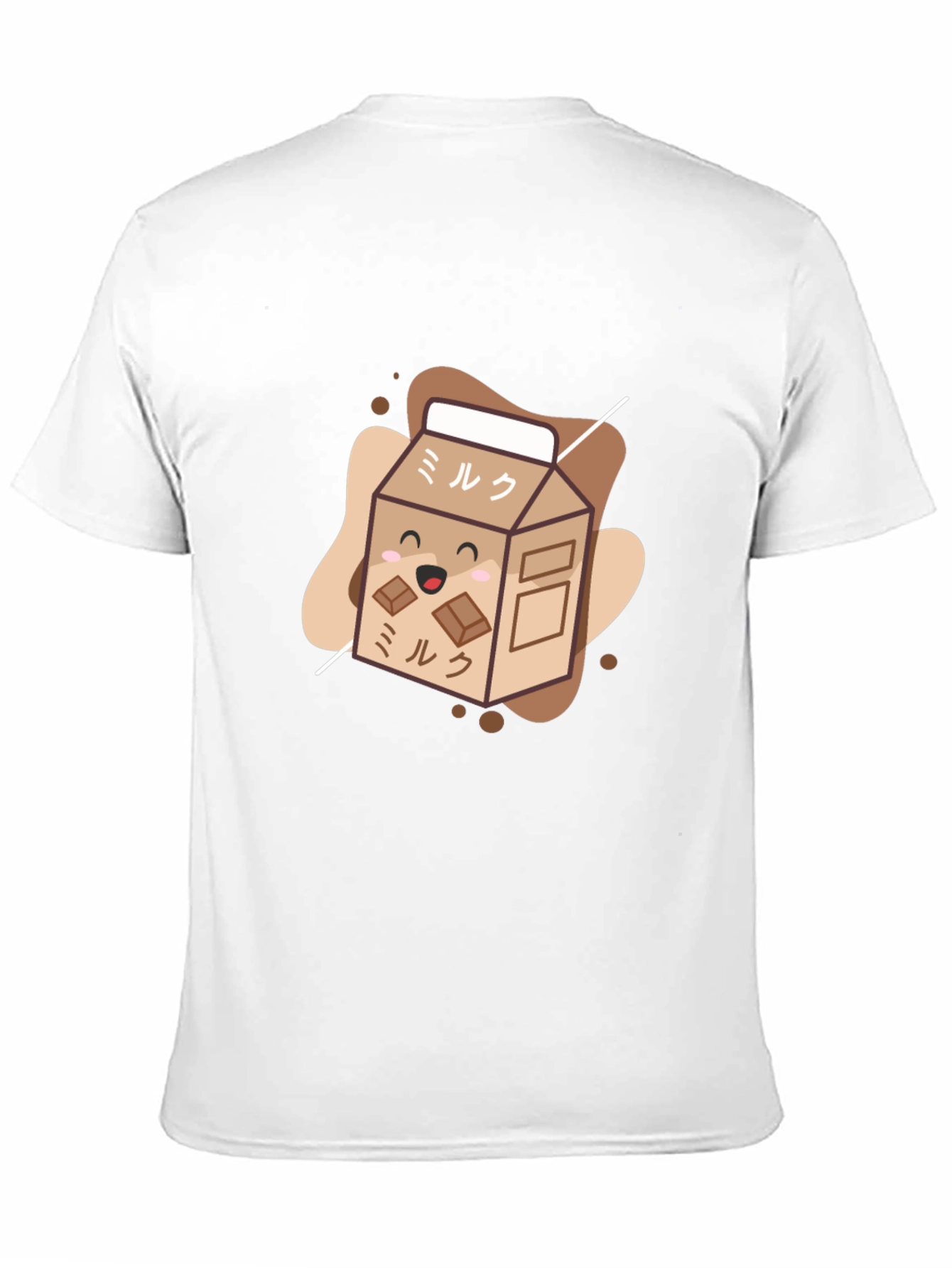 Black Kawaii Chocolate Milk Carton T-Shirt view 11