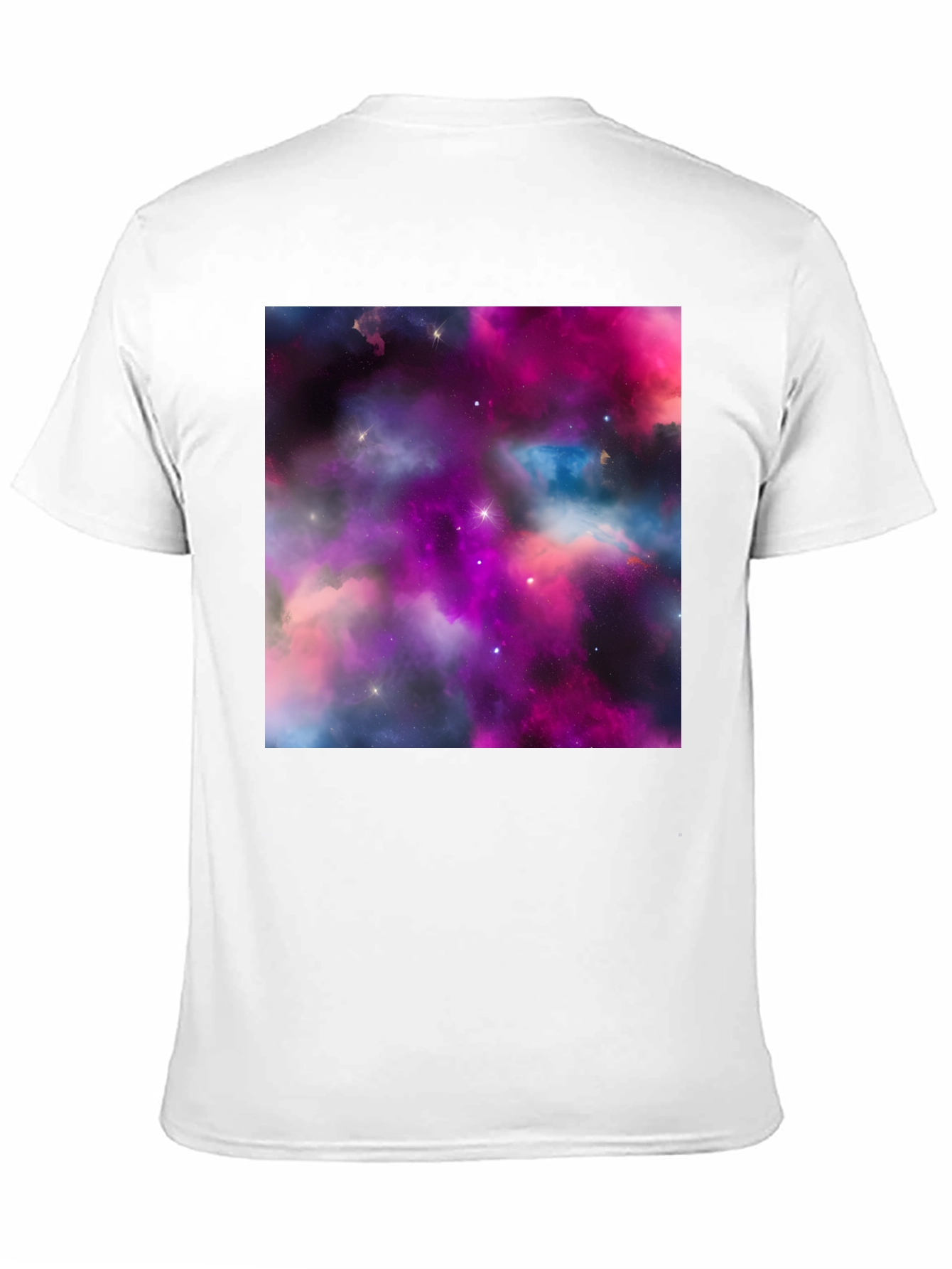 Black Galaxy Print Black T-Shirt - Stylish Outer Space Design view 11