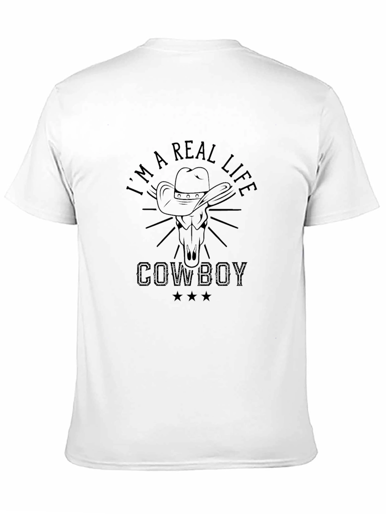 Black Real Life Cowboy Graphic Tee - Black view 11