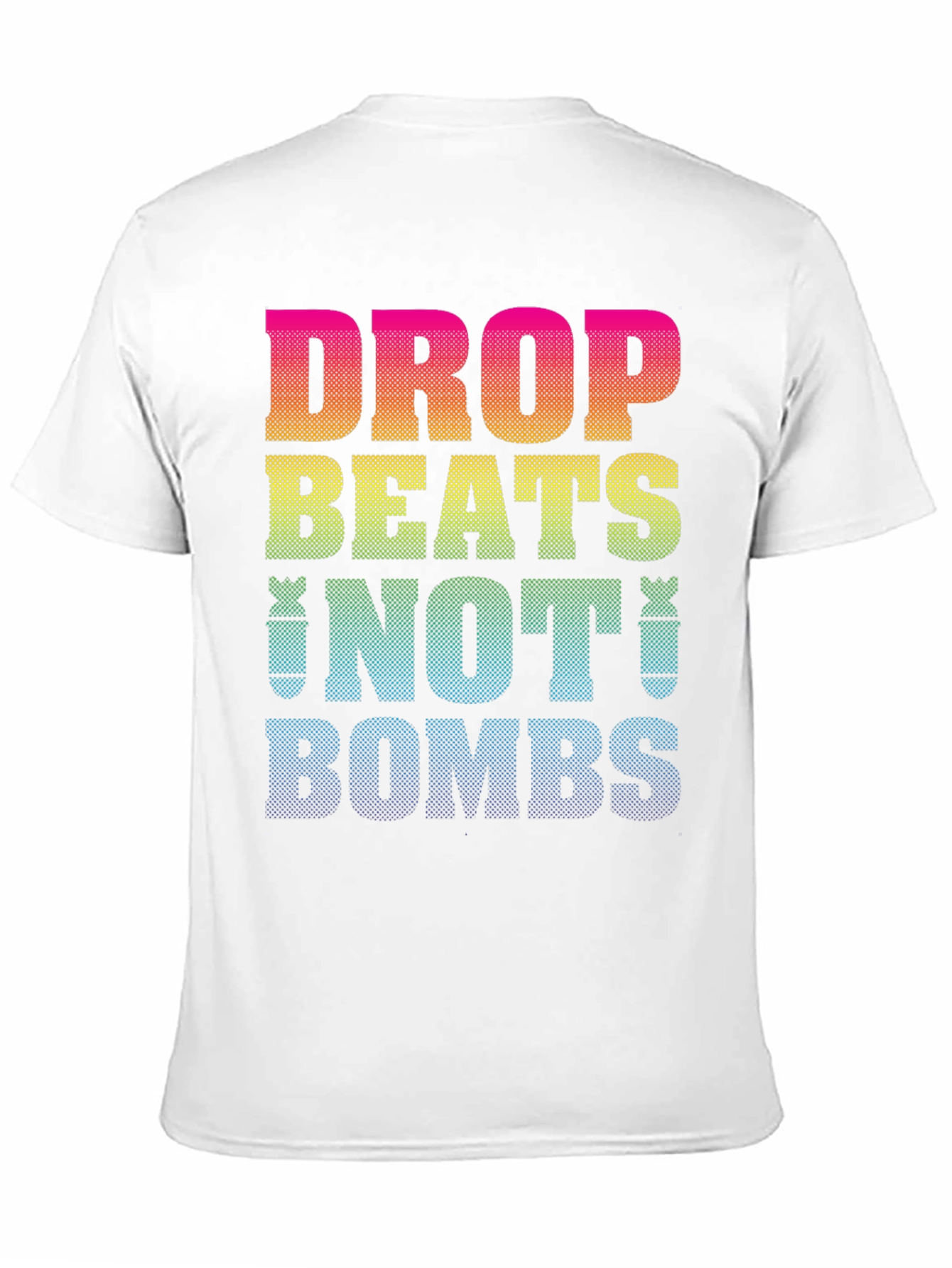 Black Drop Beats Not Bombs Graphic T-Shirt view 11