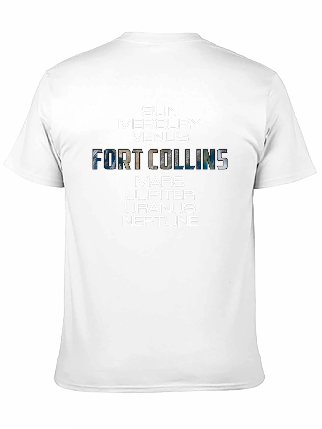 Black Fort Collins Planets Graphic Tee - Black Cotton T-Shirt view 11