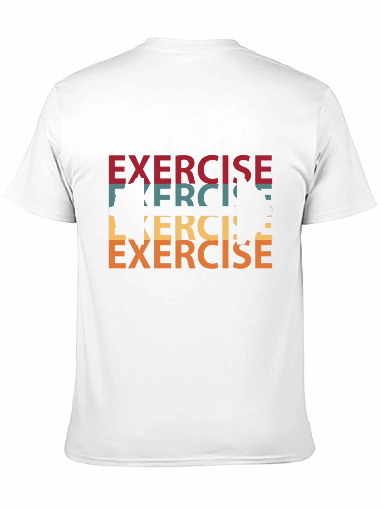 Black Retro Exercise Graphic Tee - Black Cotton T-Shirt view 11
