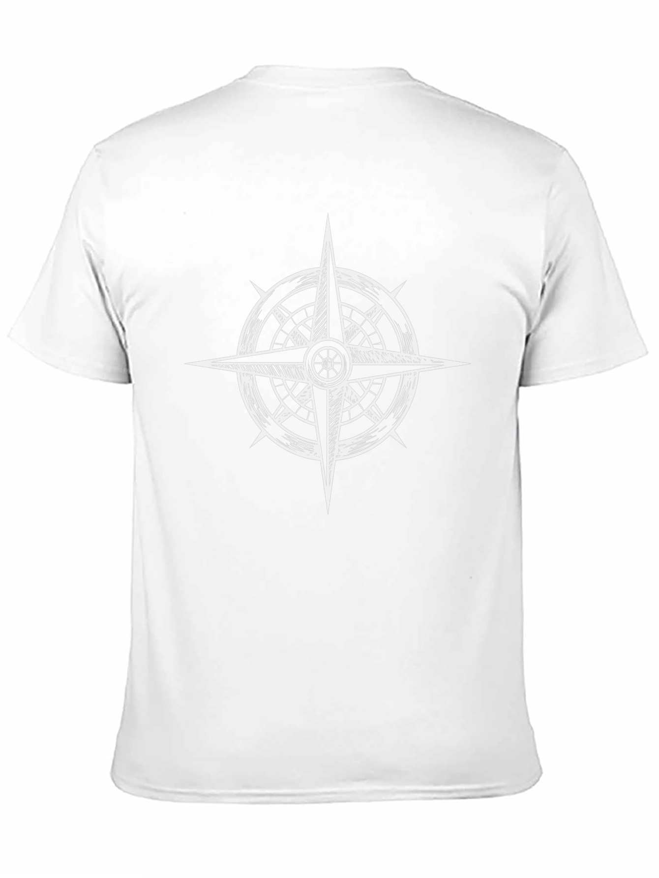 Black Compass Rose Graphic Tee - Black Cotton T-Shirt view 11