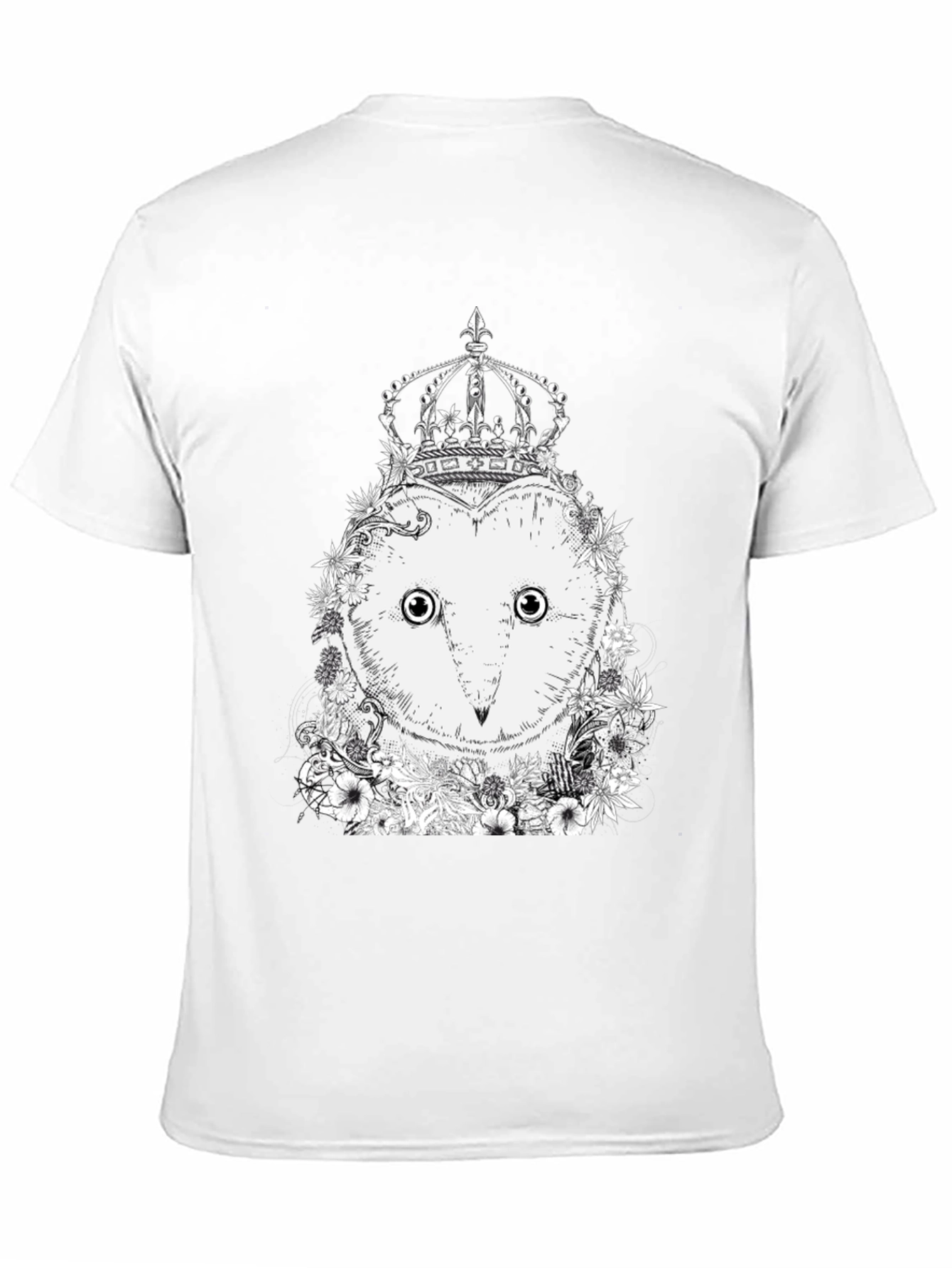 Black Owl Crown Graphic Tee - Unique Design view 11