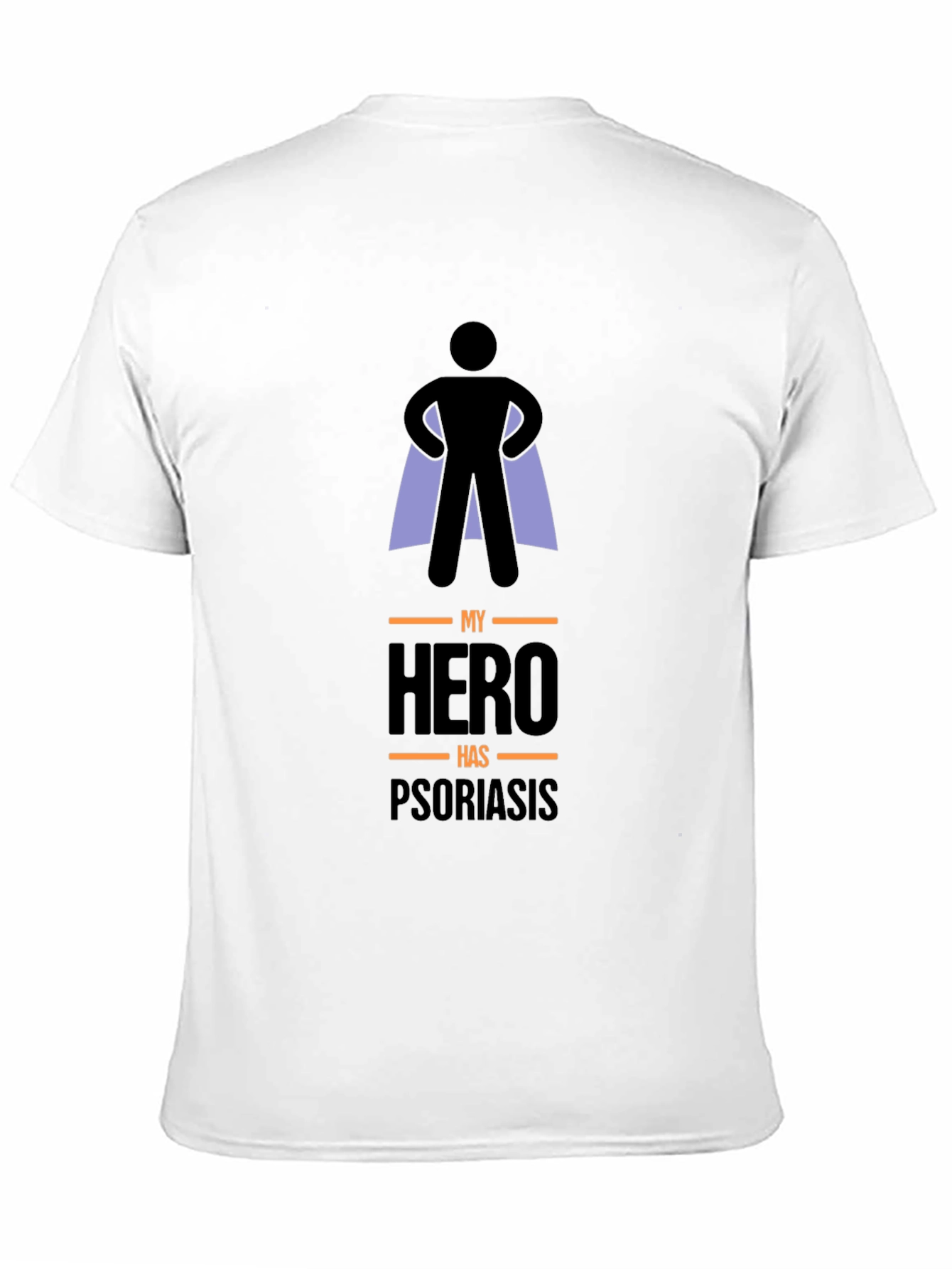 Black My Hero Has Psoriasis T-Shirt view 11