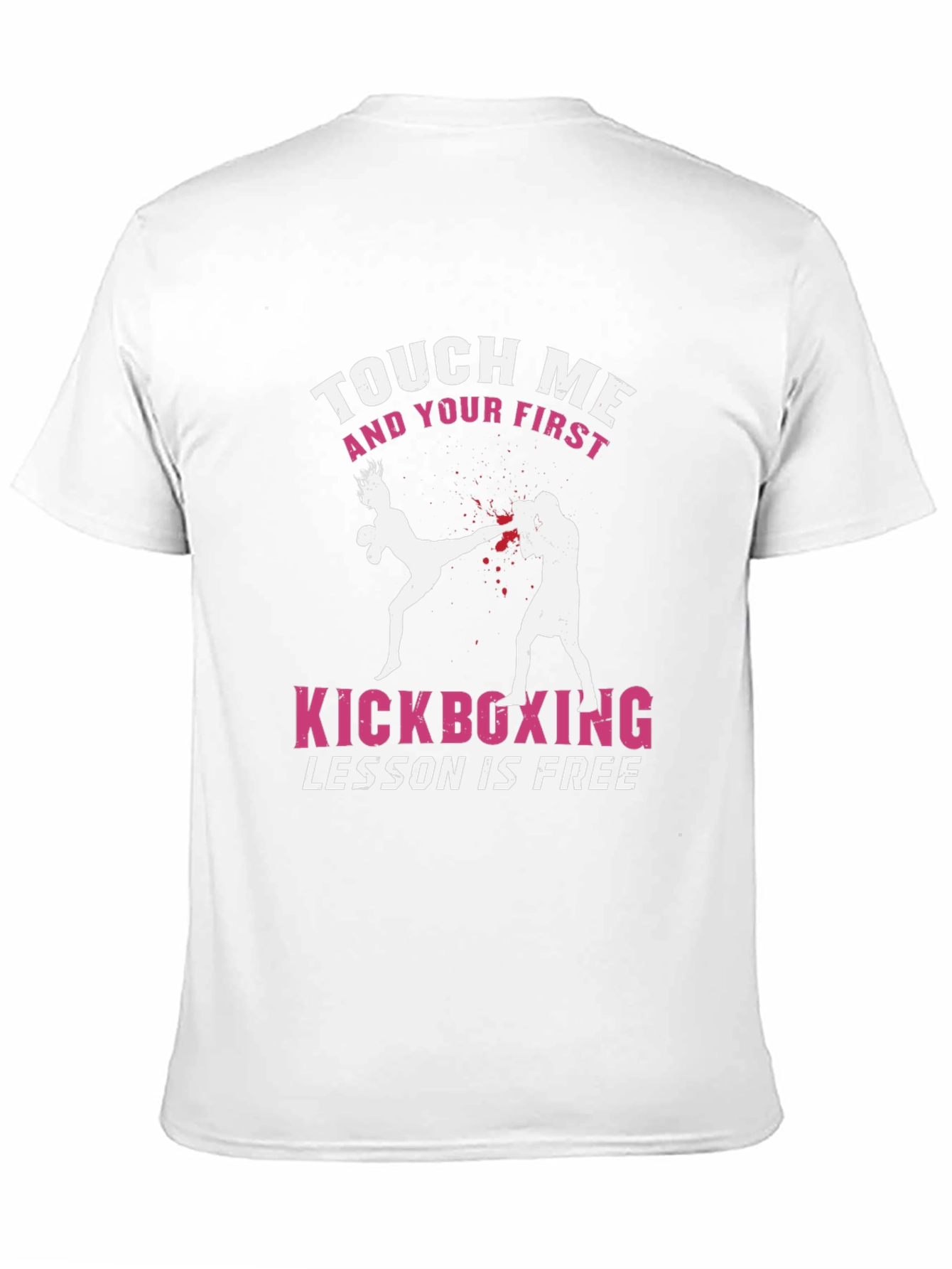 Black Touch Me Kickboxing T-Shirt - Free Lesson Graphic Tee view 11